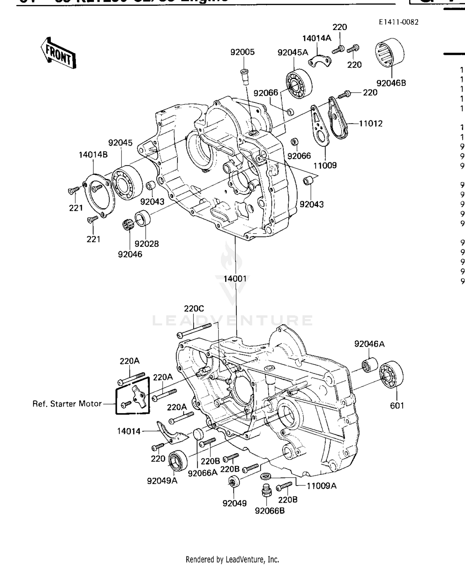 CRANKCASE ('84-'85 C2/C3)