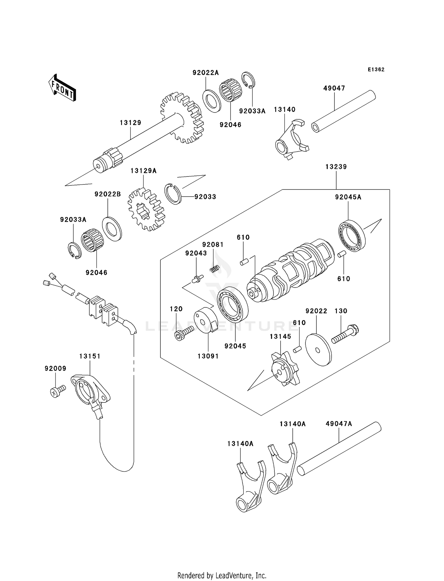 GEAR CHANGE DRUM/SHIFT FORK(S)