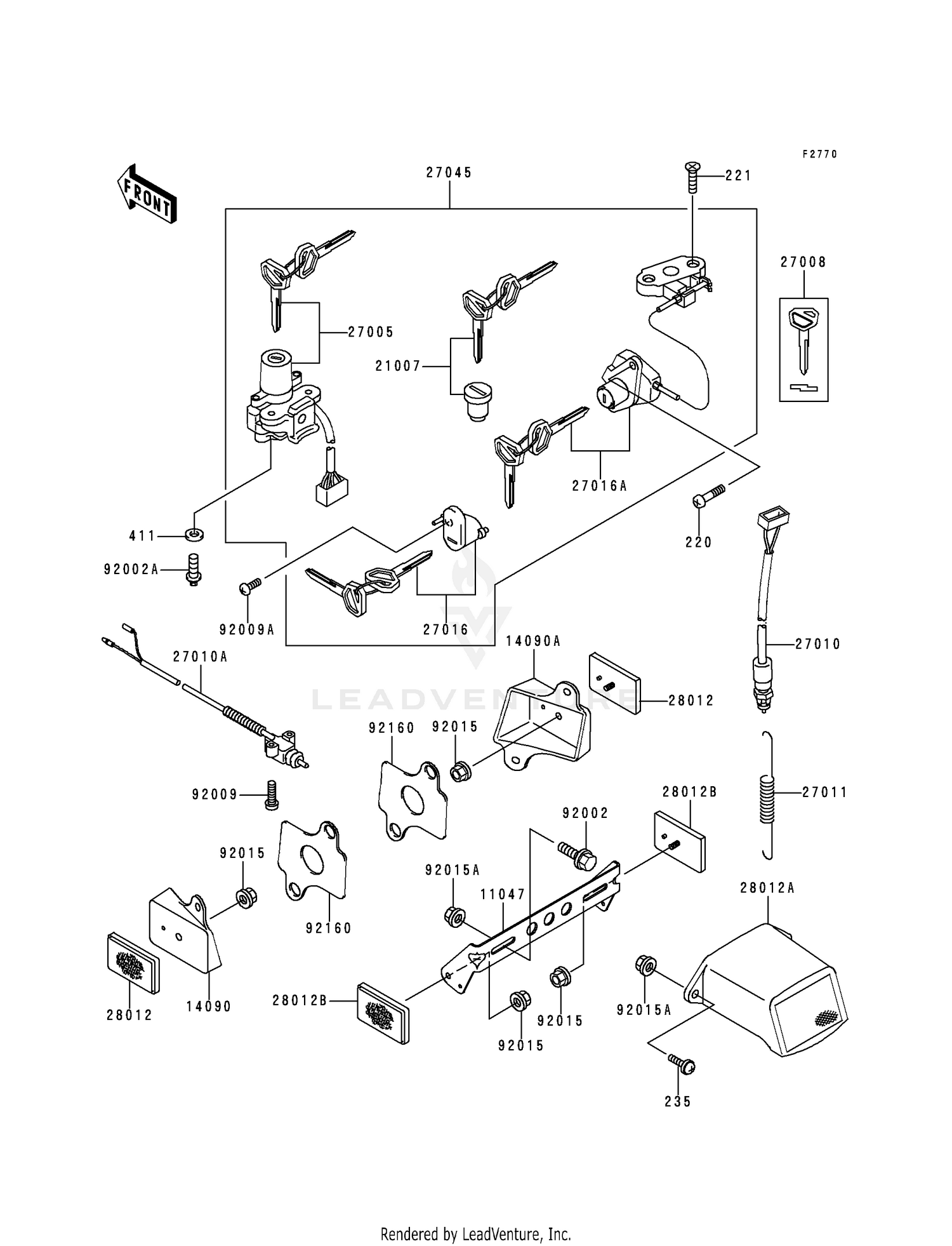 IGNITION SWITCH/LOCKS/REFLECTORS