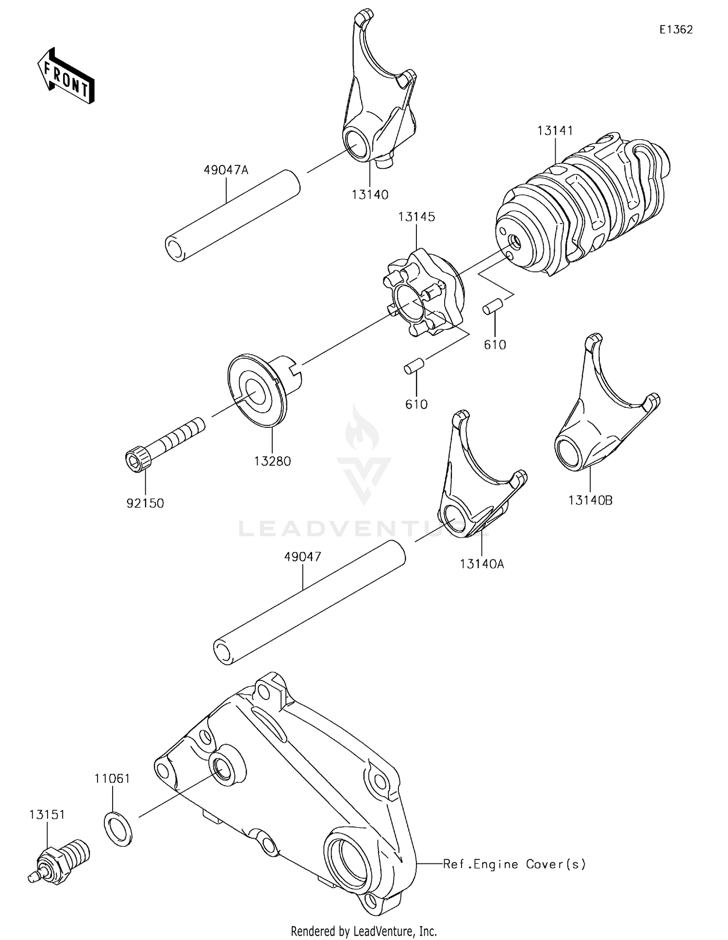 Gear Change Drum/Shift Fork(s)