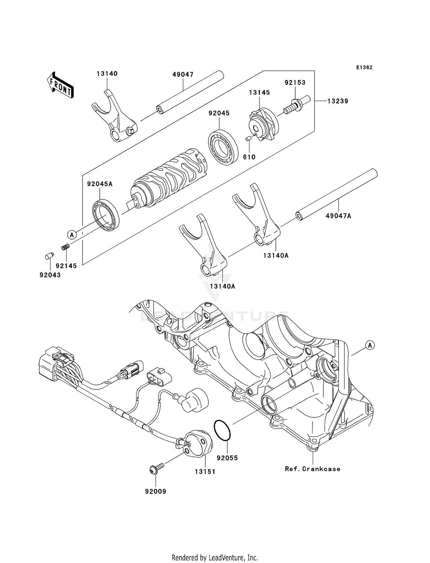 GEAR CHANGE DRUM/SHIFT FORK(S)