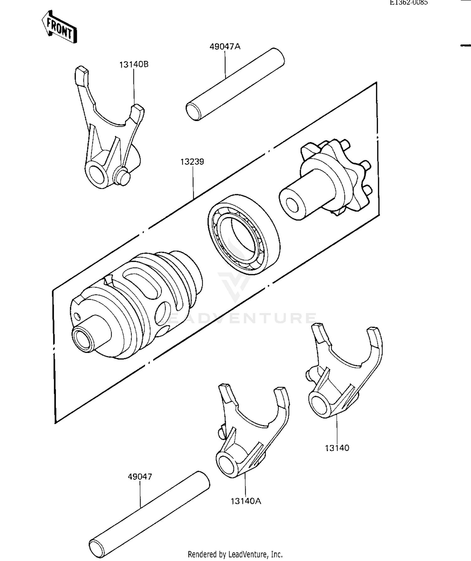 GEAR CHANGE DRUM & FORKS