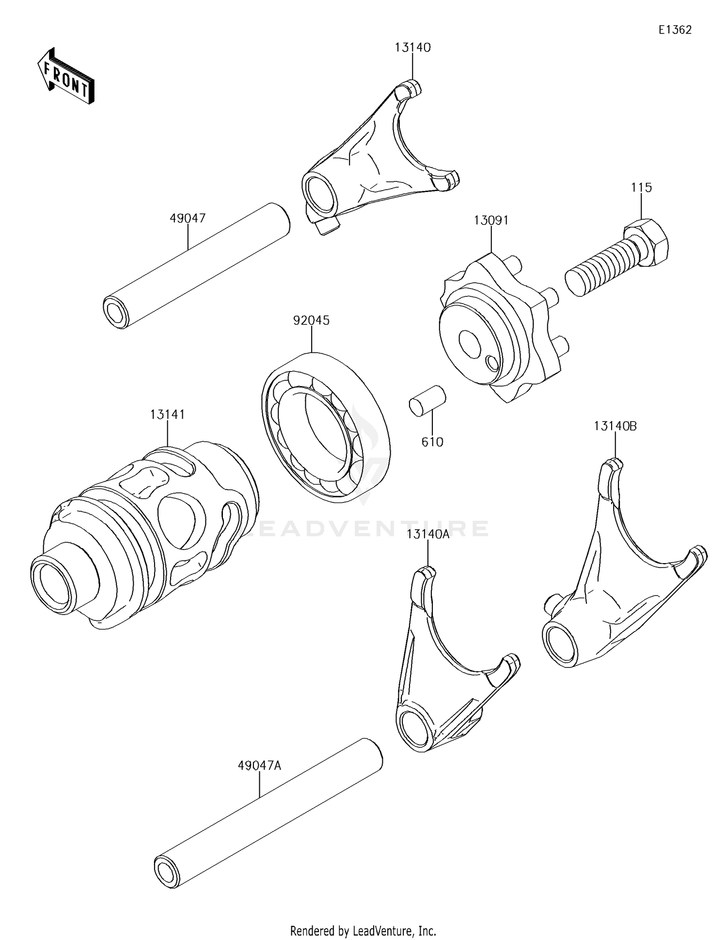 Gear Change Drum/Shift Fork(s)