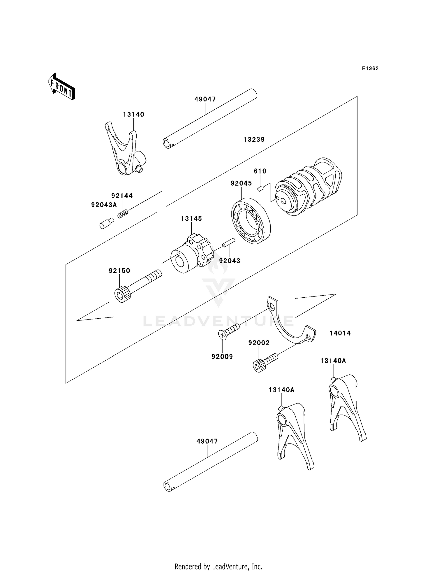 GEAR CHANGE DRUM/SHIFT FORK(S)
