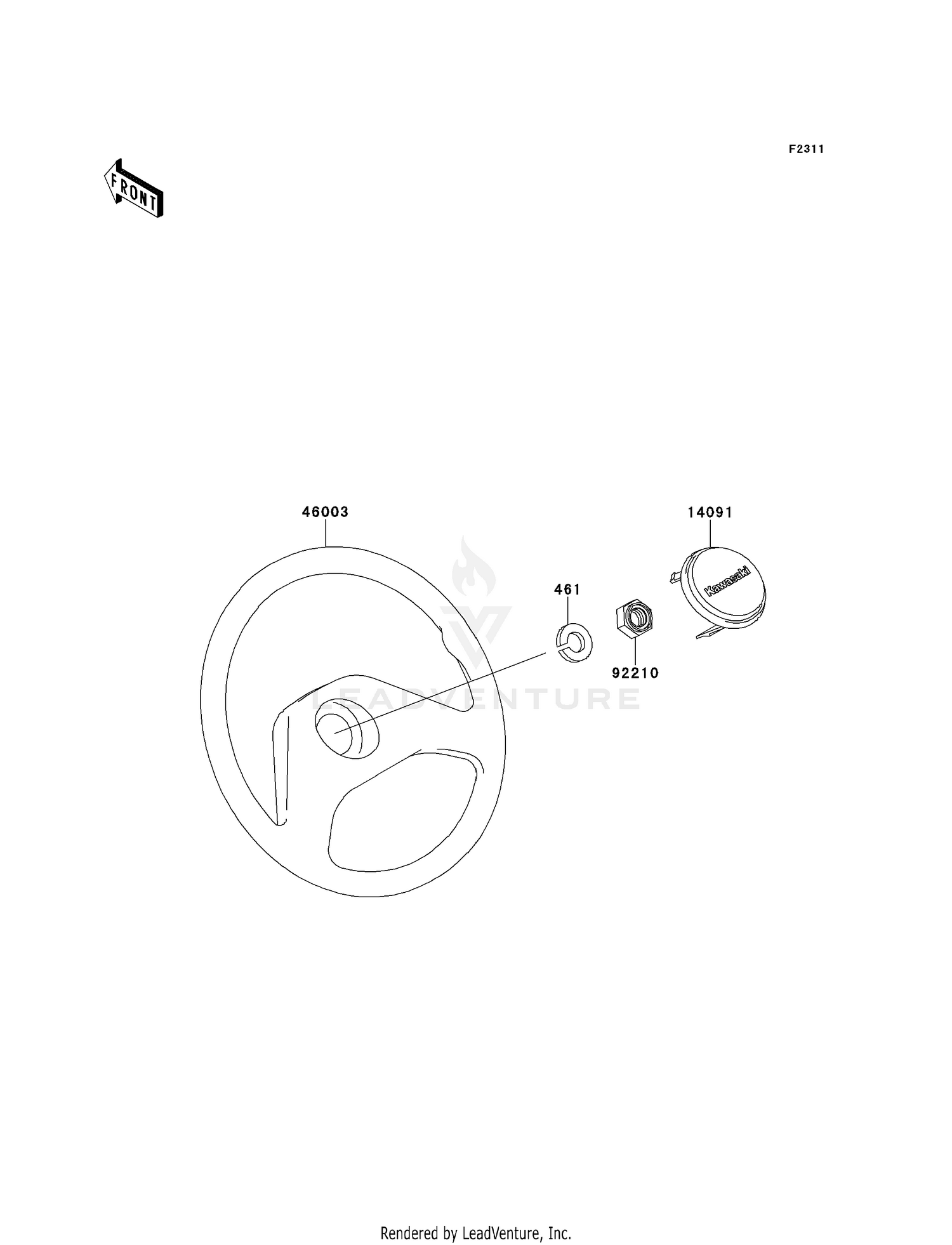 STEERING WHEEL (F9F-FCF)