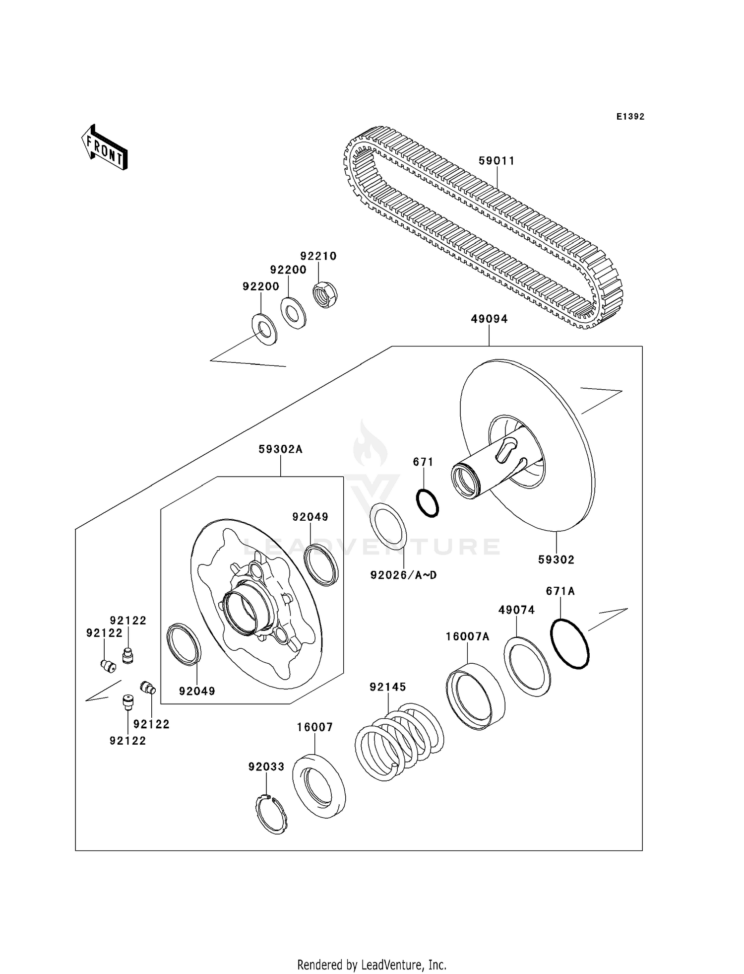 DRIVEN CONVERTER/DRIVE BELT