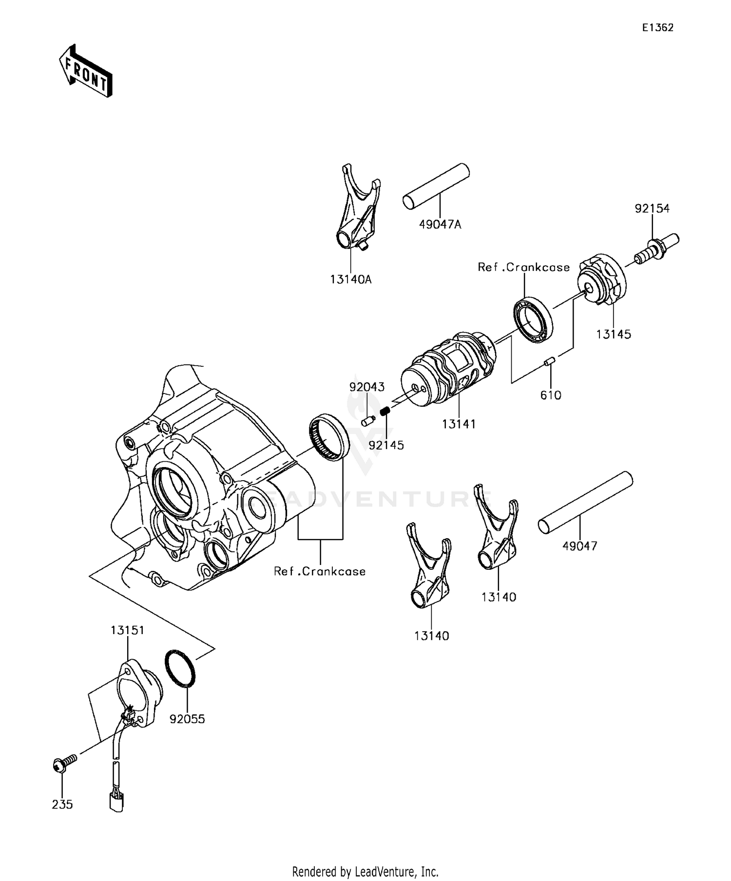 Gear Change Drum/Shift Fork(s)