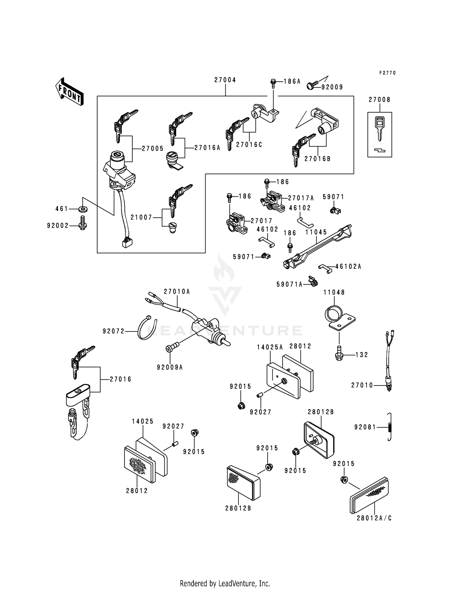 IGNITION SWITCH/LOCKS/REFLECTORS