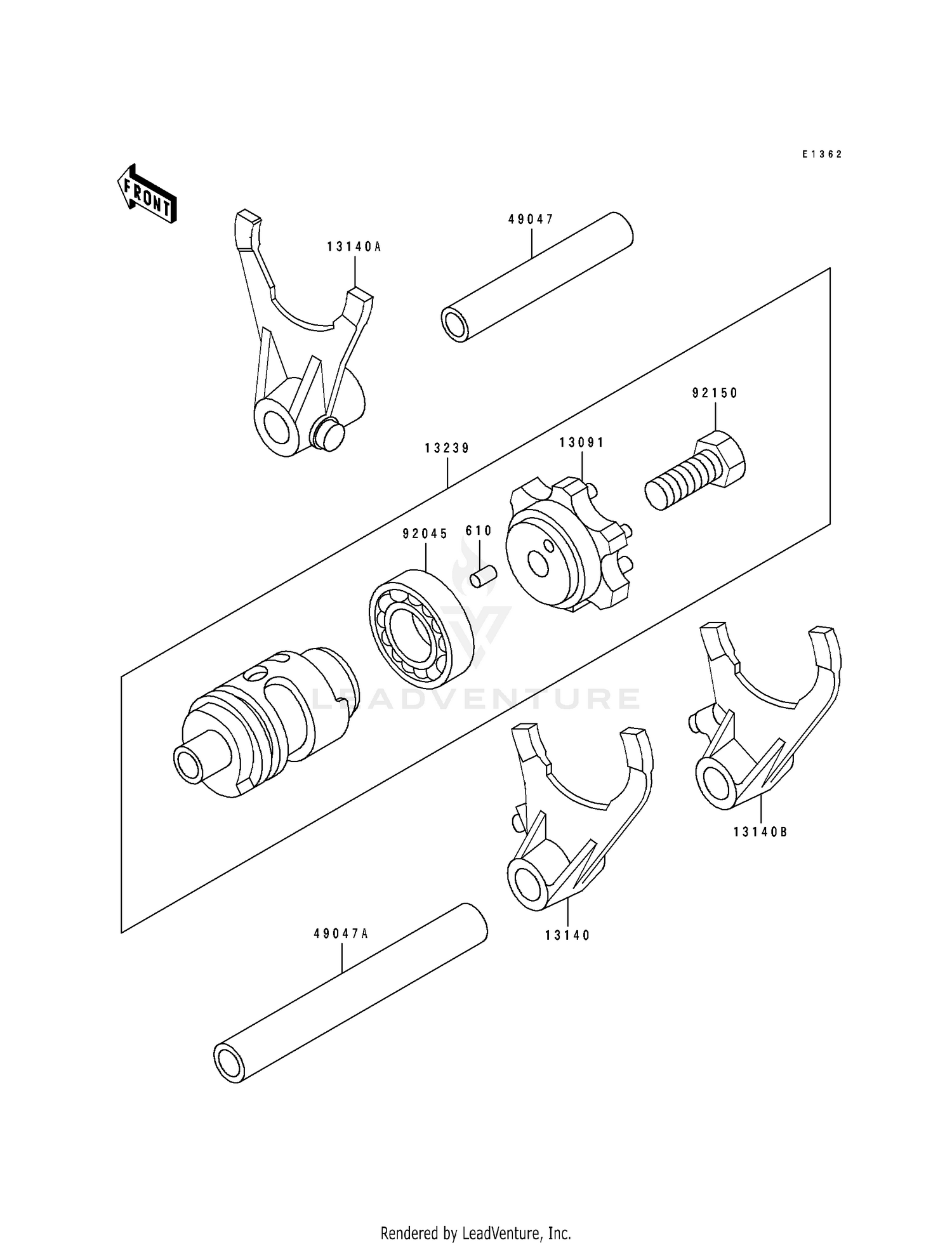 CHANGE DRUM/SHIFT FORK