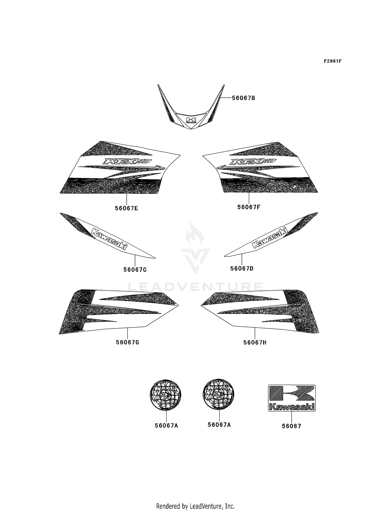 DECALS (GREEN)(AAF)(CN)