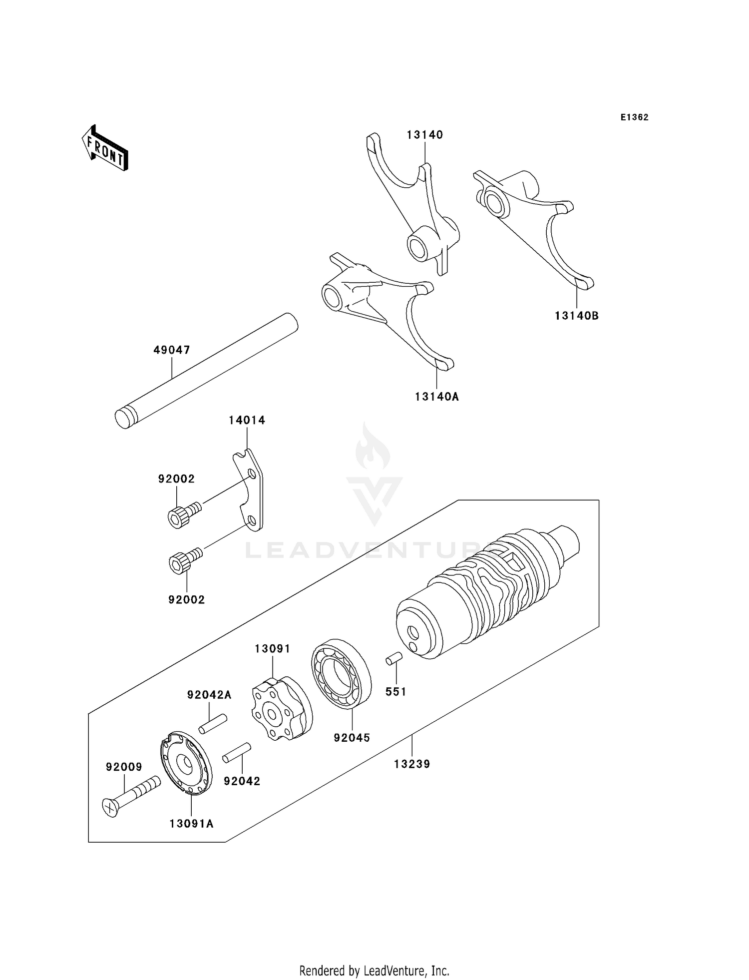 GEAR CHANGE DRUM/SHIFT FORK(S)