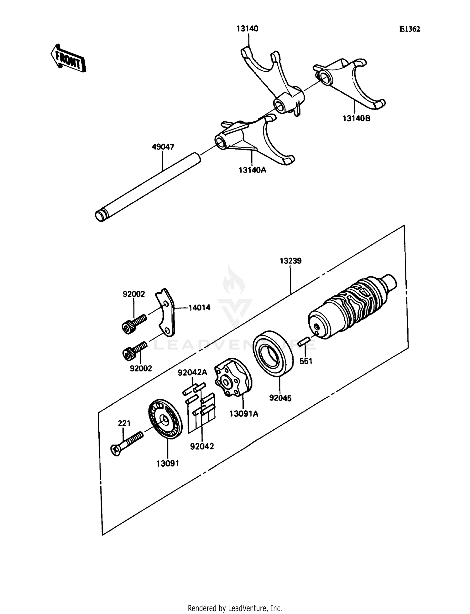 CHANGE DRUM/SHIFT FORK