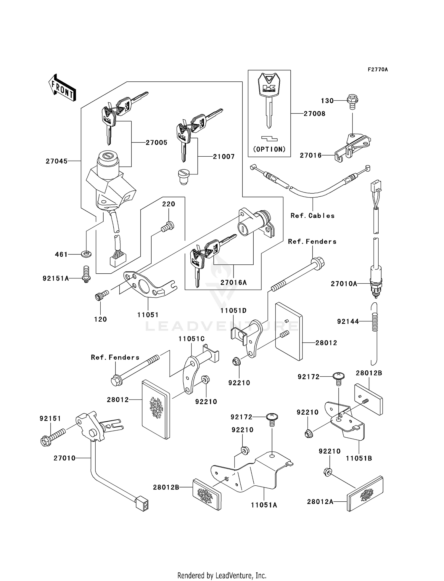 IGNITION SWITCH/LOCKS/REFLECTORS