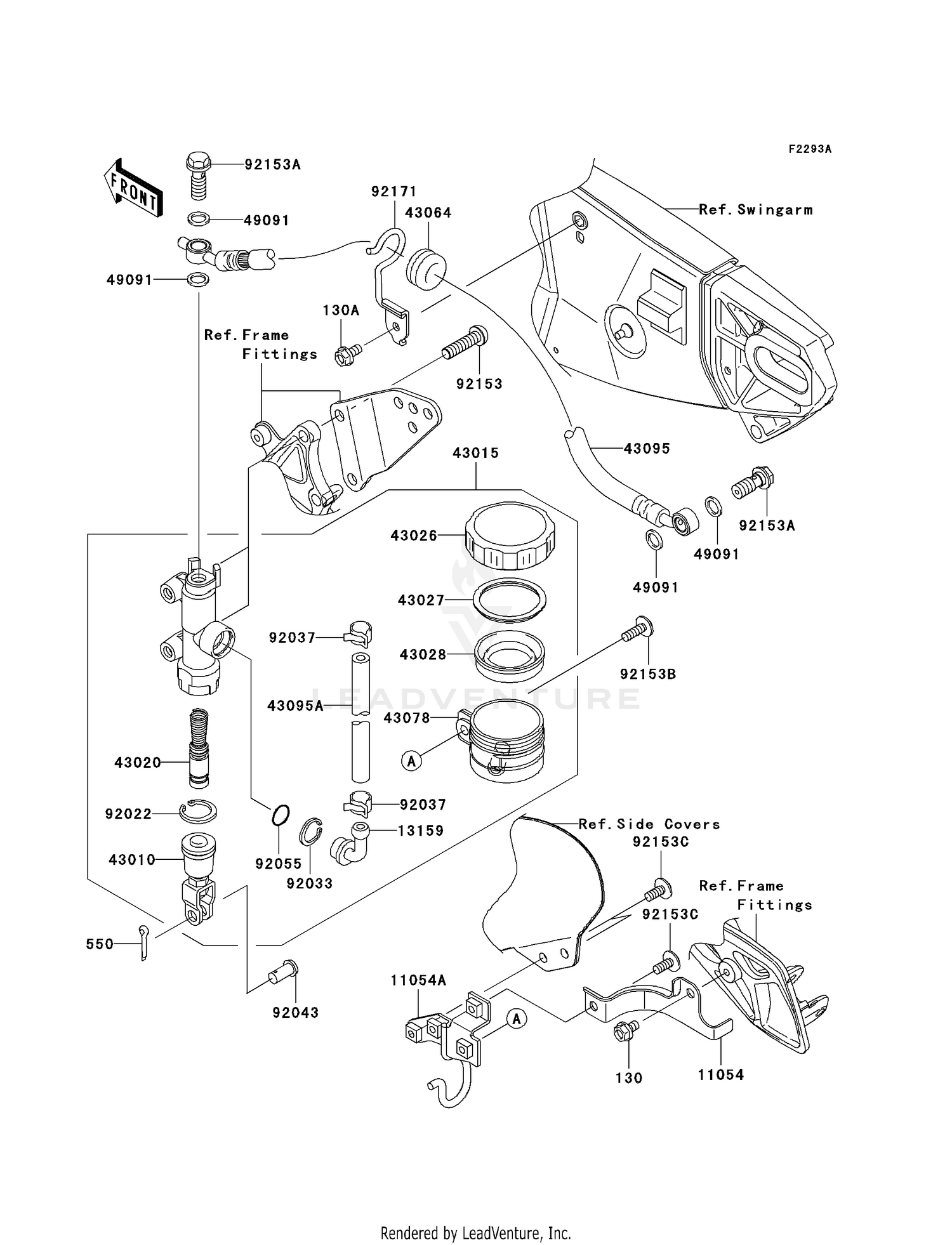 REAR MASTER CYLINDER (D7F/D7FA)