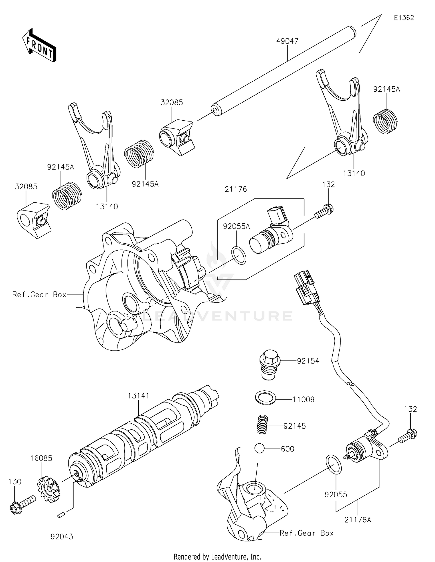 Gear Change Drum/Shift Fork(s)