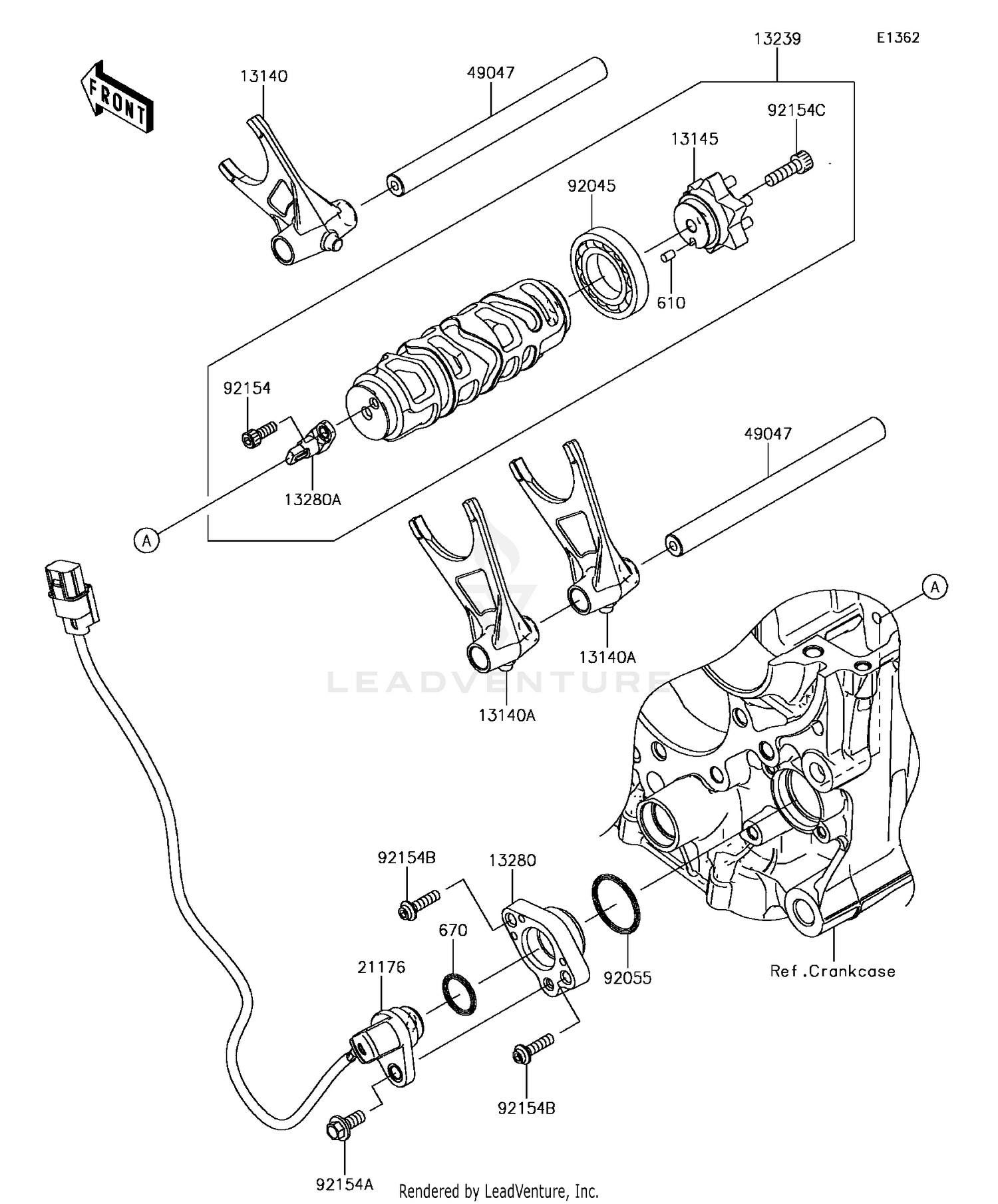 Gear Change Drum/Shift Fork(s)