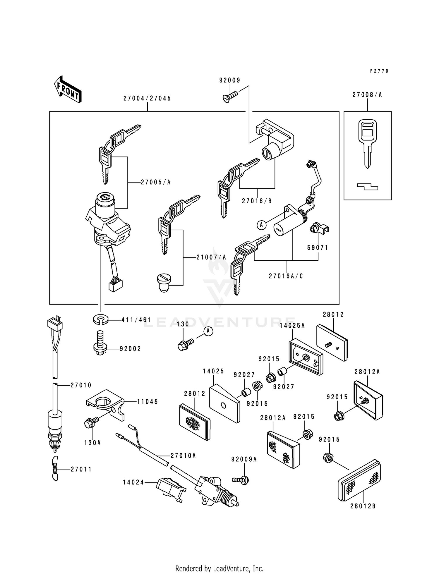 IGNITION SWITCH/LOCKS/REFLECTORS