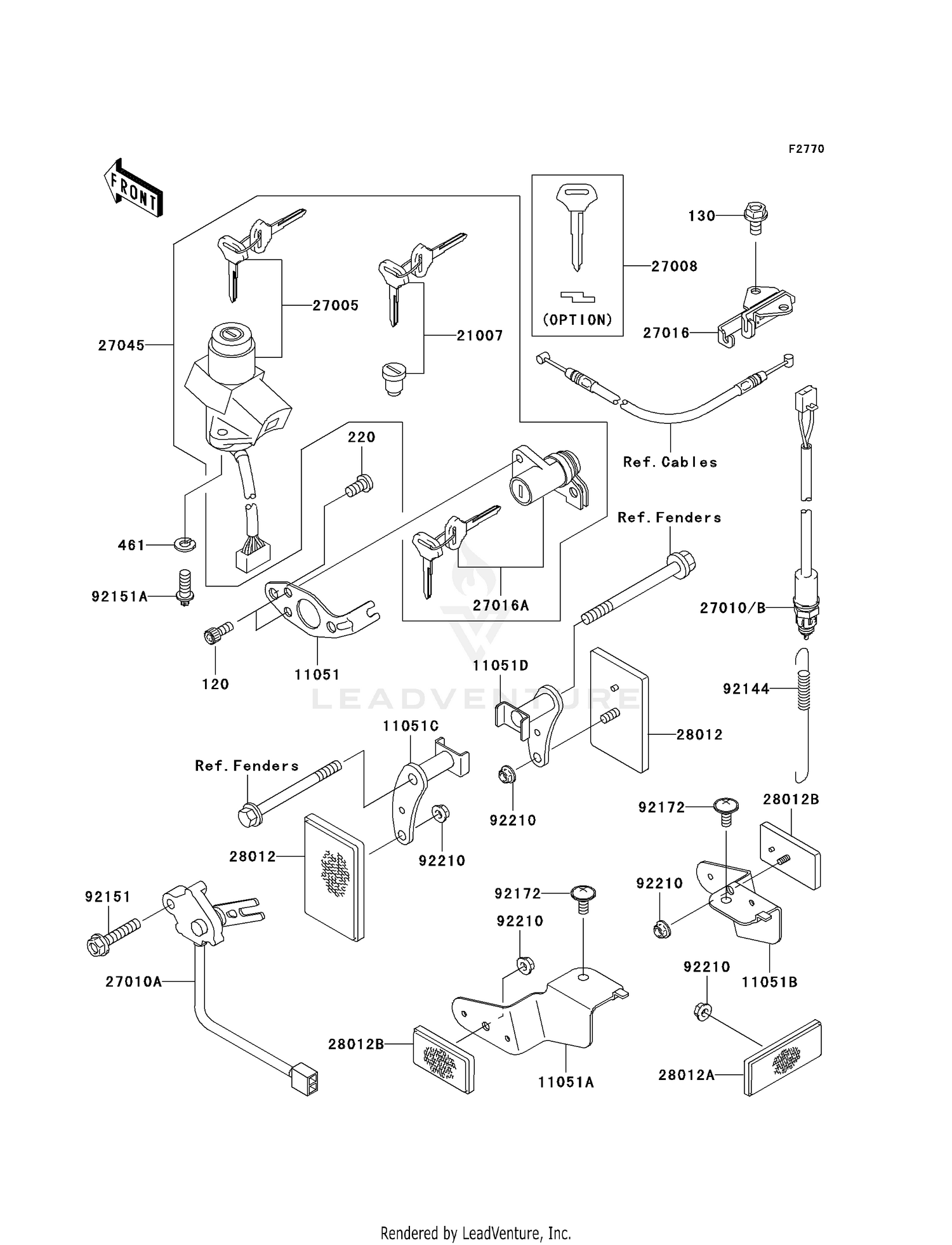 IGNITION SWITCH/LOCKS/REFLECTORS