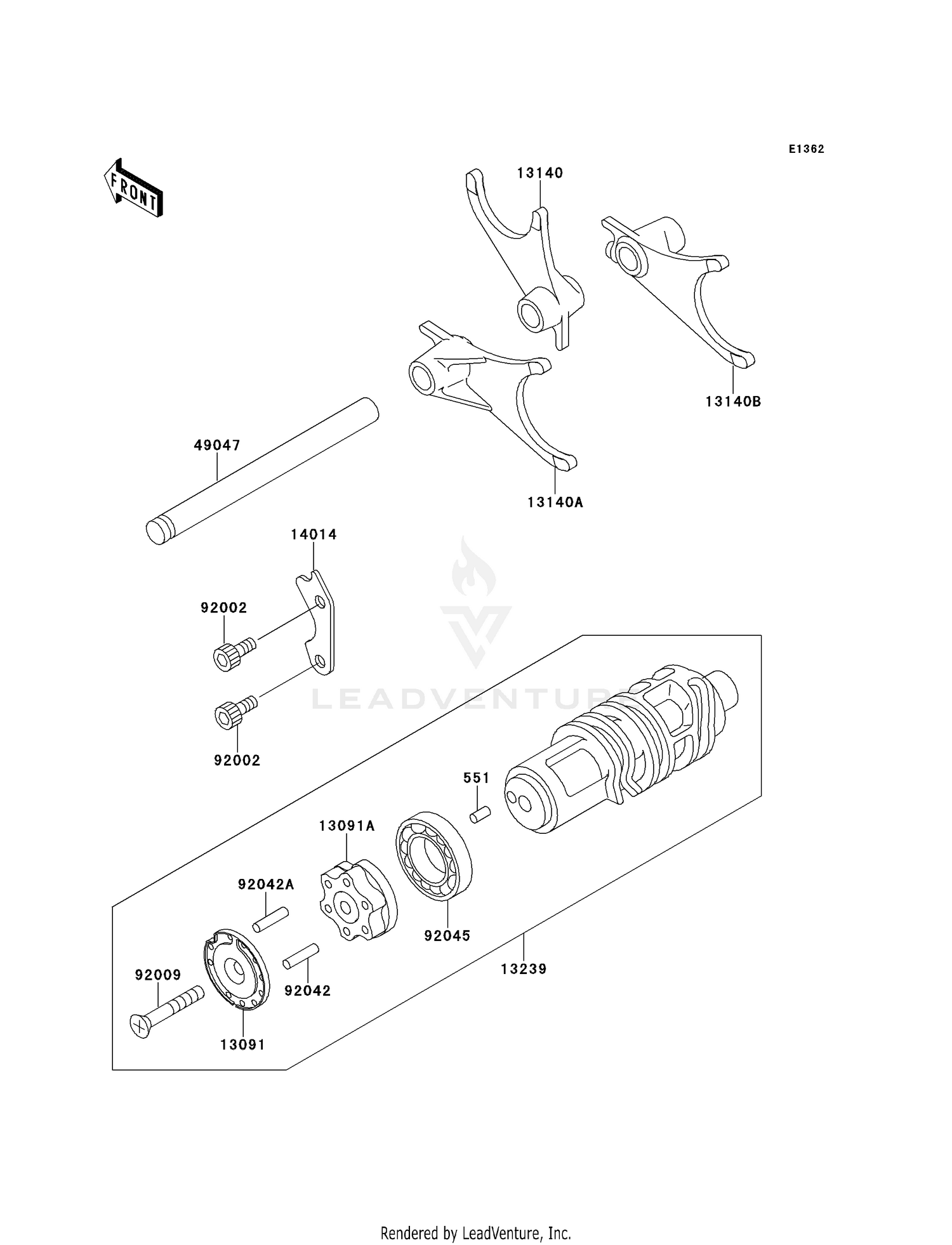 GEAR CHANGE DRUM/SHIFT FORK(S)