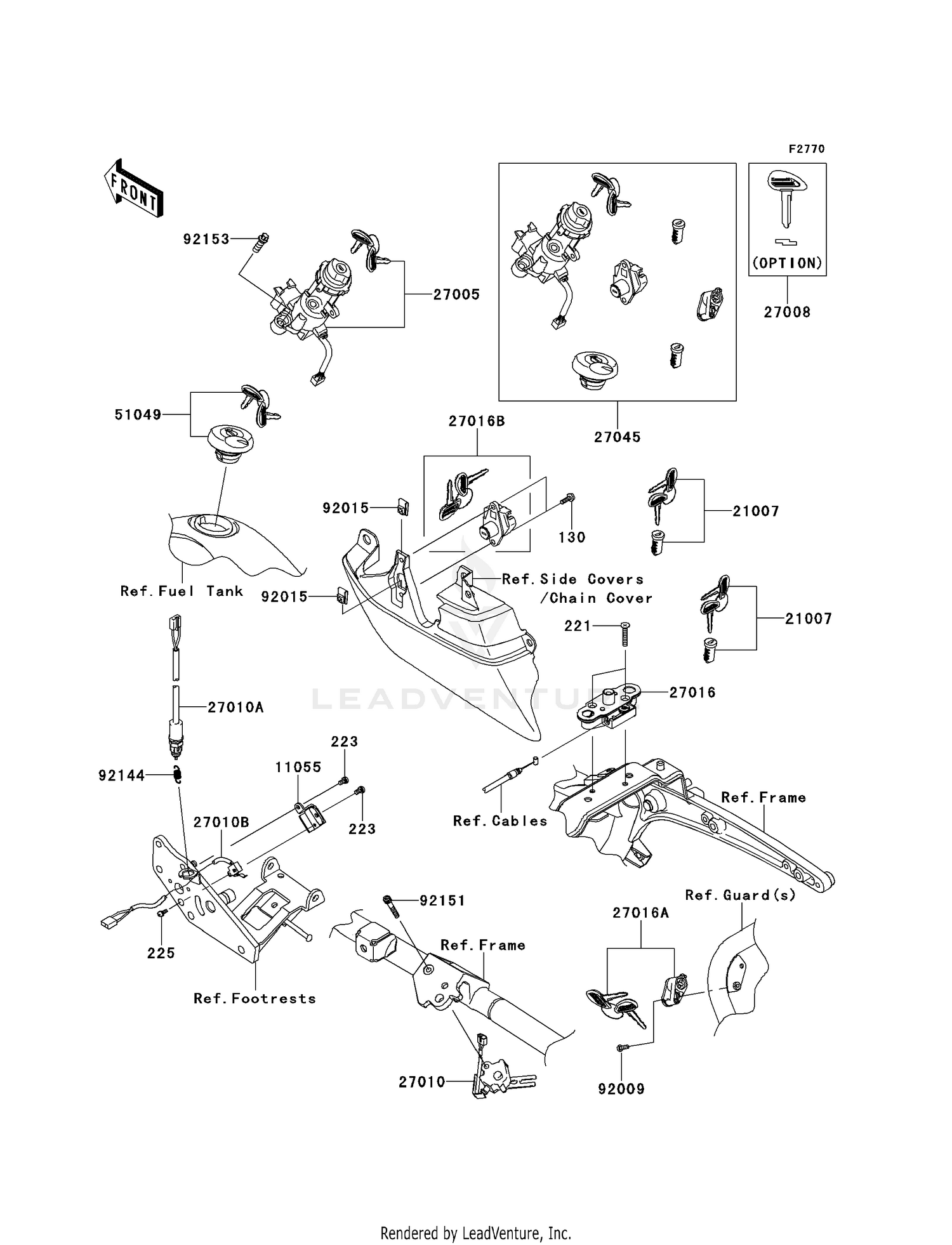 IGNITION SWITCH/LOCKS/REFLECTORS