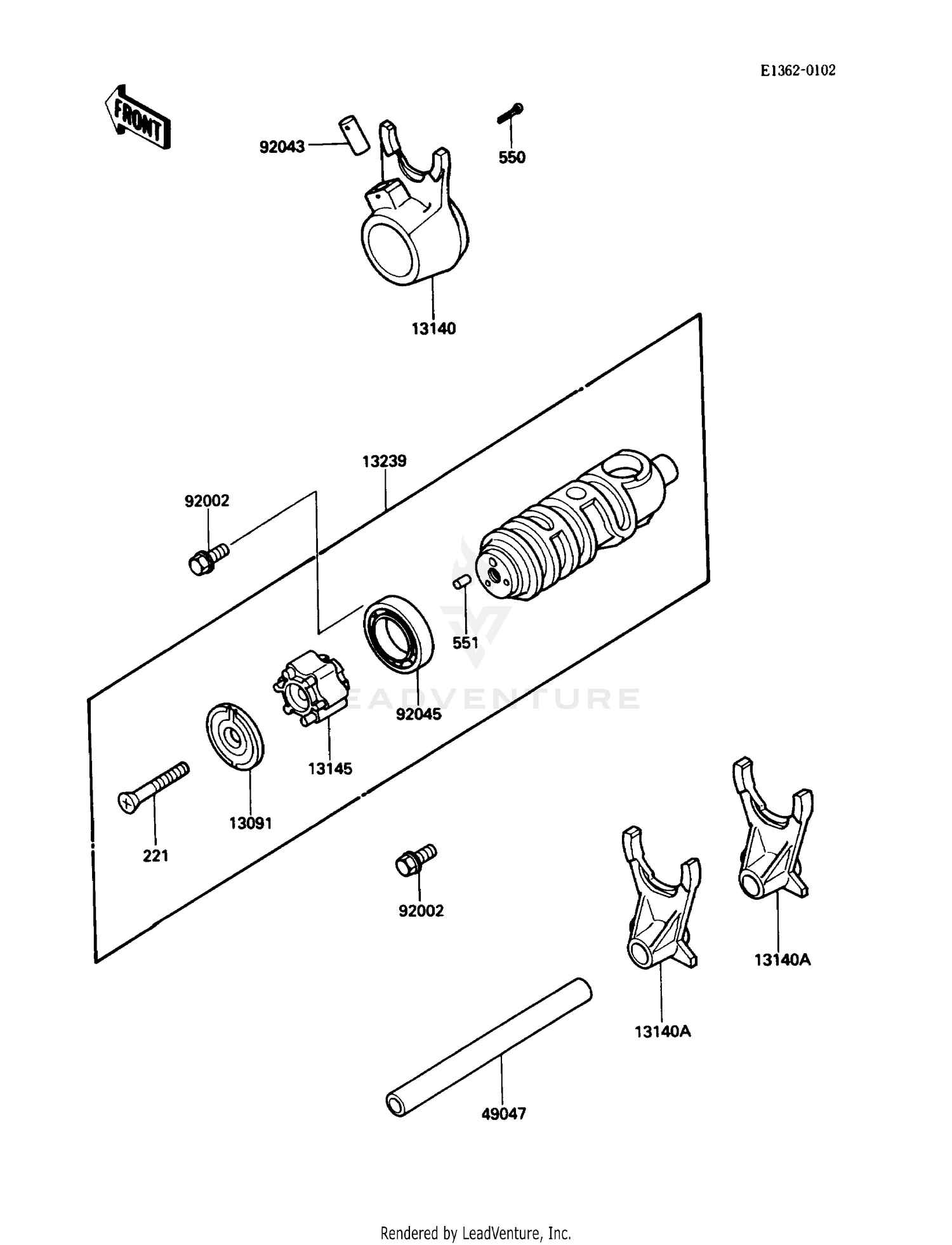 GEAR CHANGE DRUM/SHIFT FORK(S)