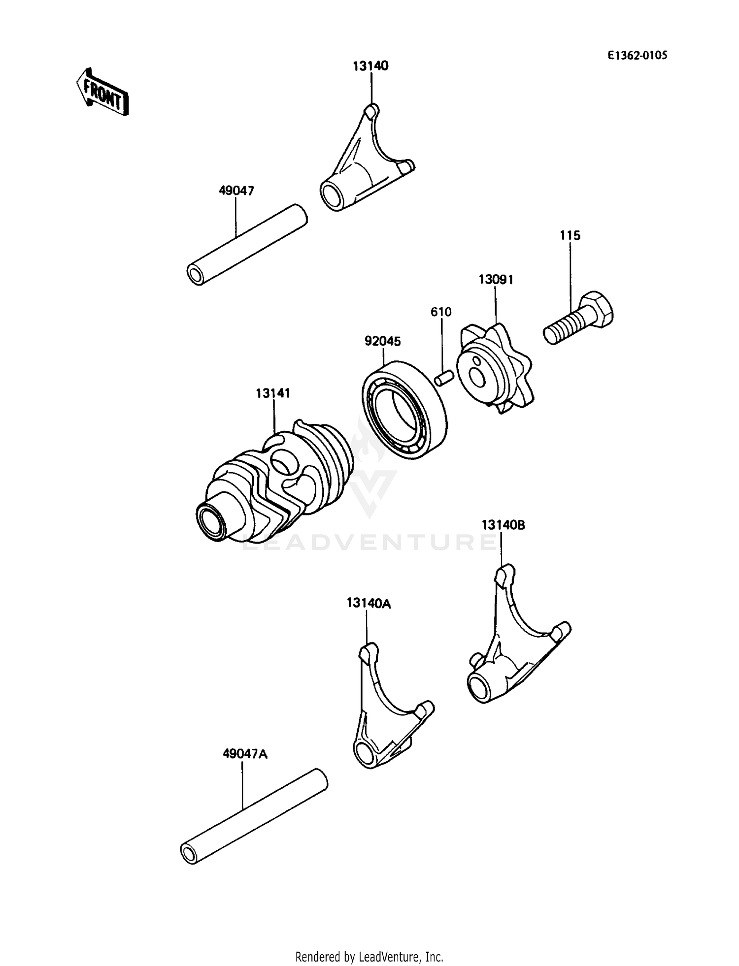 GEAR CHANGE DRUM/SHIFT FORK(S)