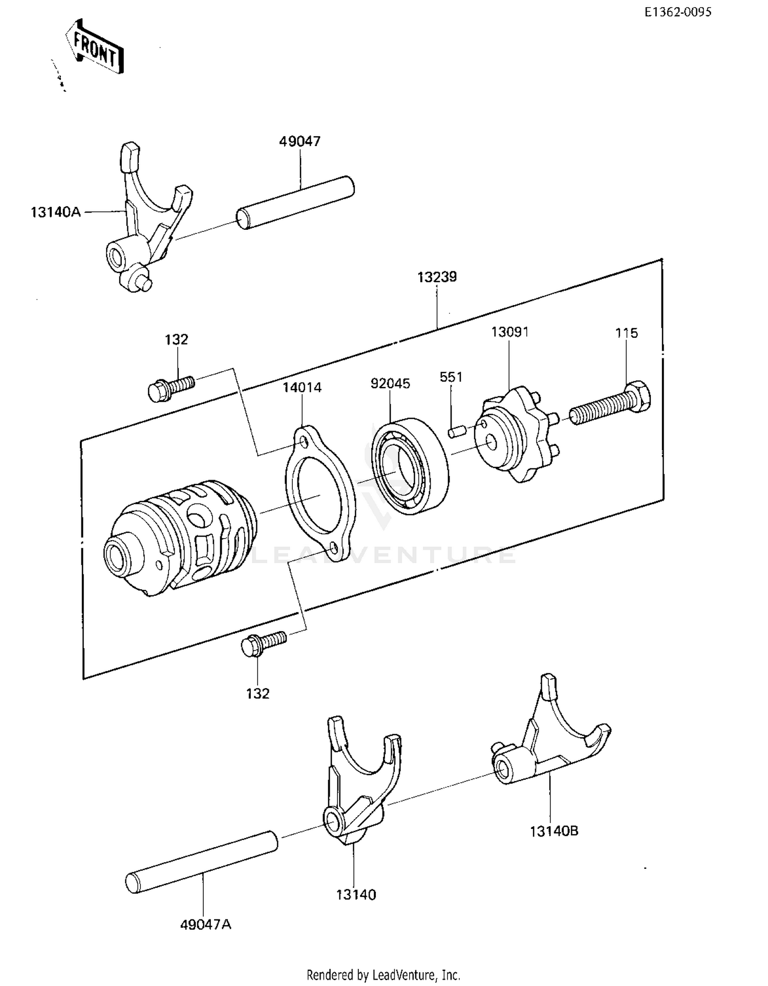 GEAR CHANGE DRUM & FORKS