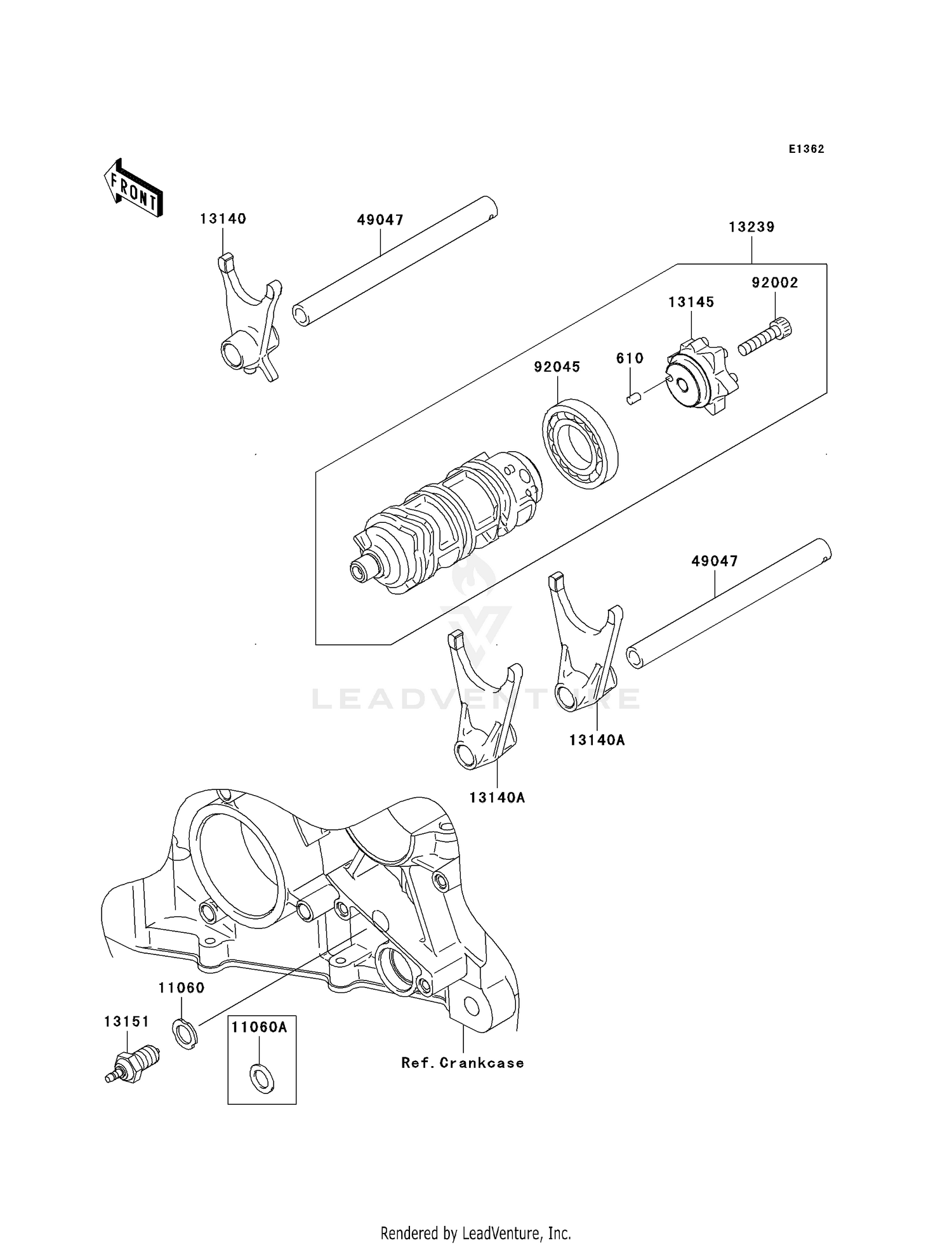 GEAR CHANGE DRUM/SHIFT FORK(S)