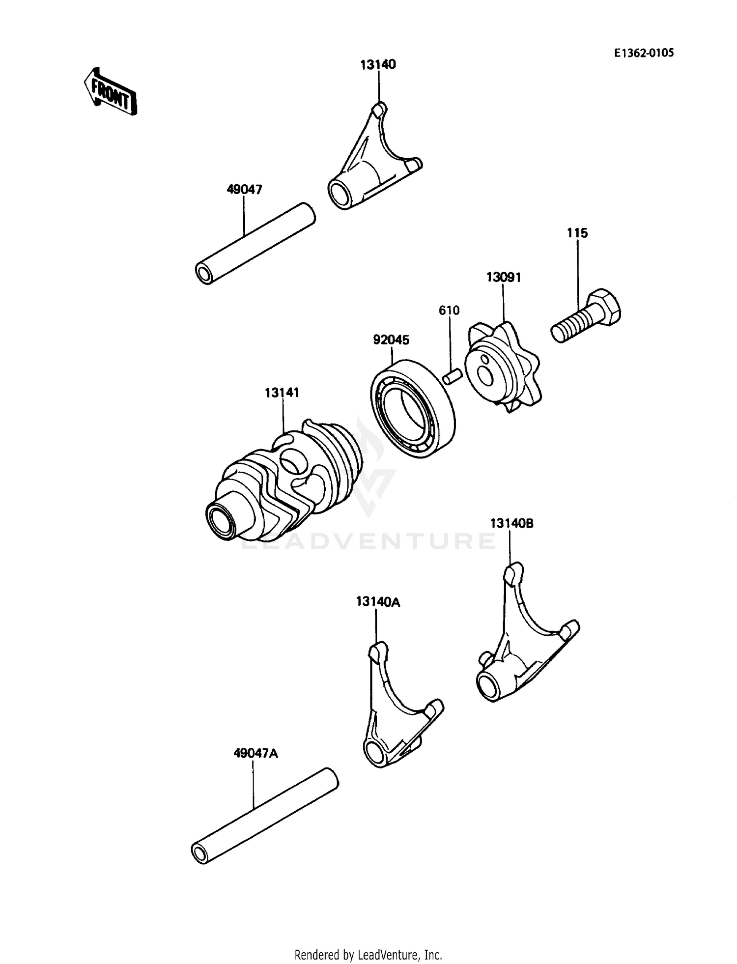 GEAR CHANGE DRUM/SHIFT FORK(S)
