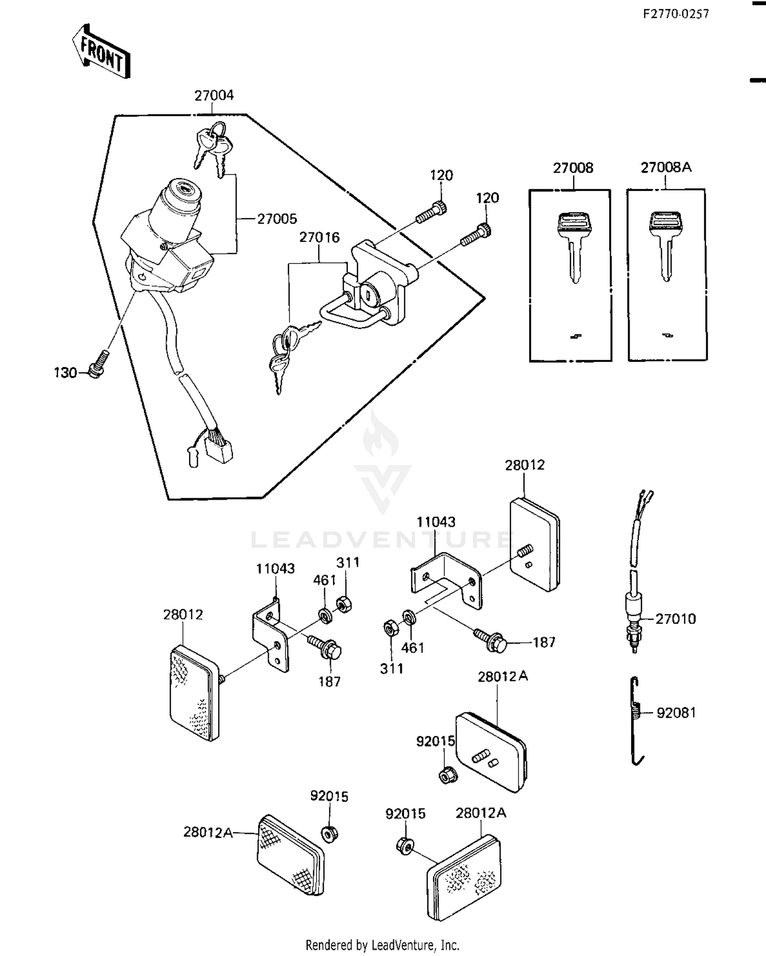 IGNITION SWITCH/LOCKS/REFLECTORS