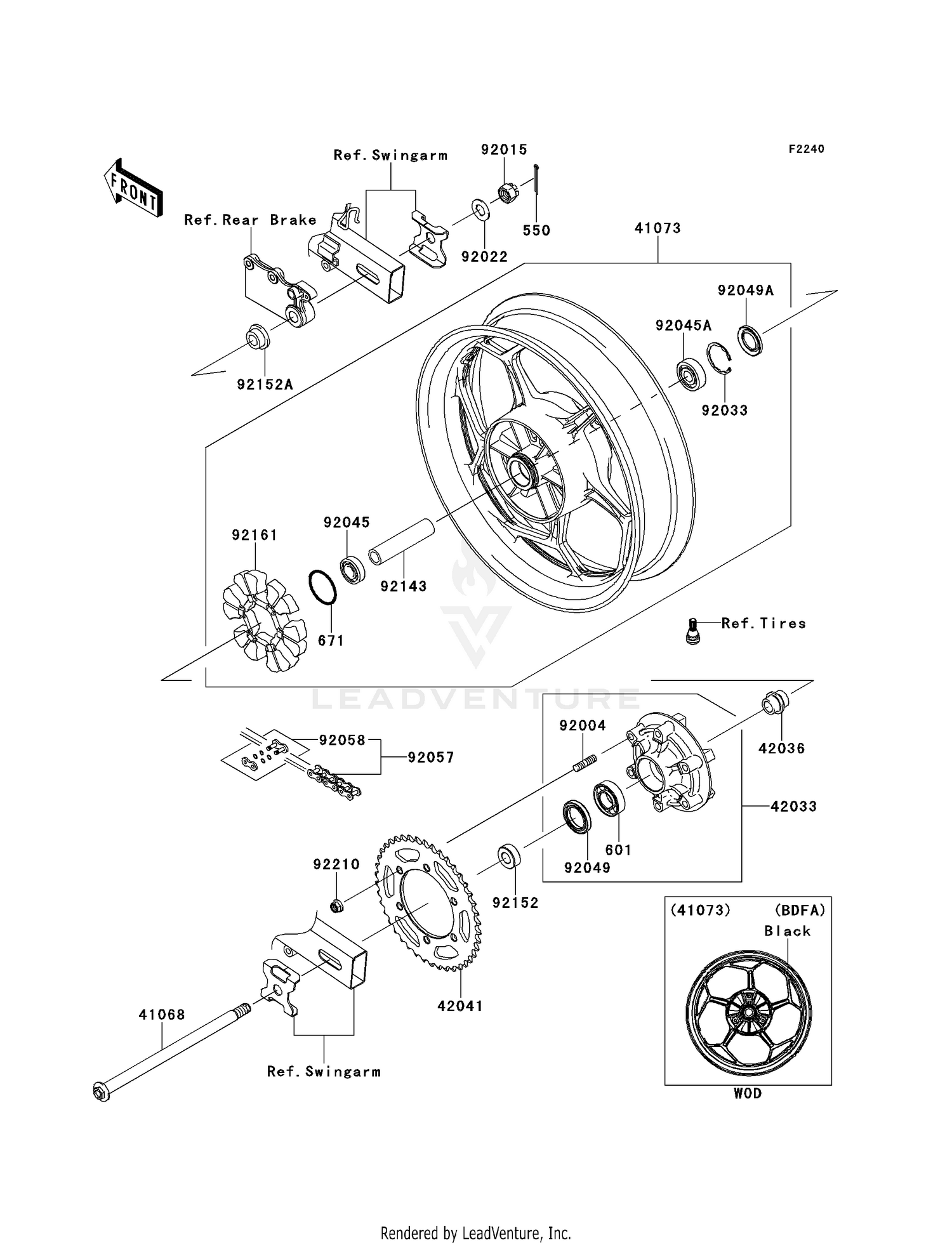 REAR WHEEL/CHAIN (BDF-BEF)
