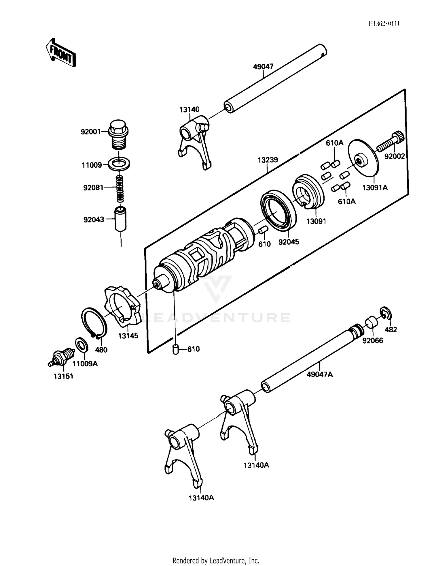 GEAR CHANGE DRUM/SHIFT FORK(S)