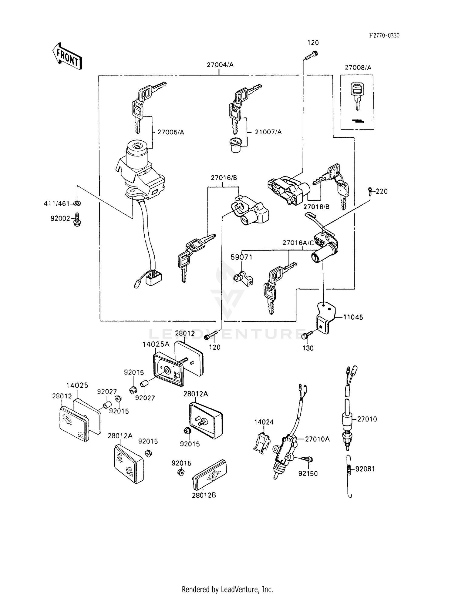 IGNITION SWITCH/LOCKS/REFLECTORS