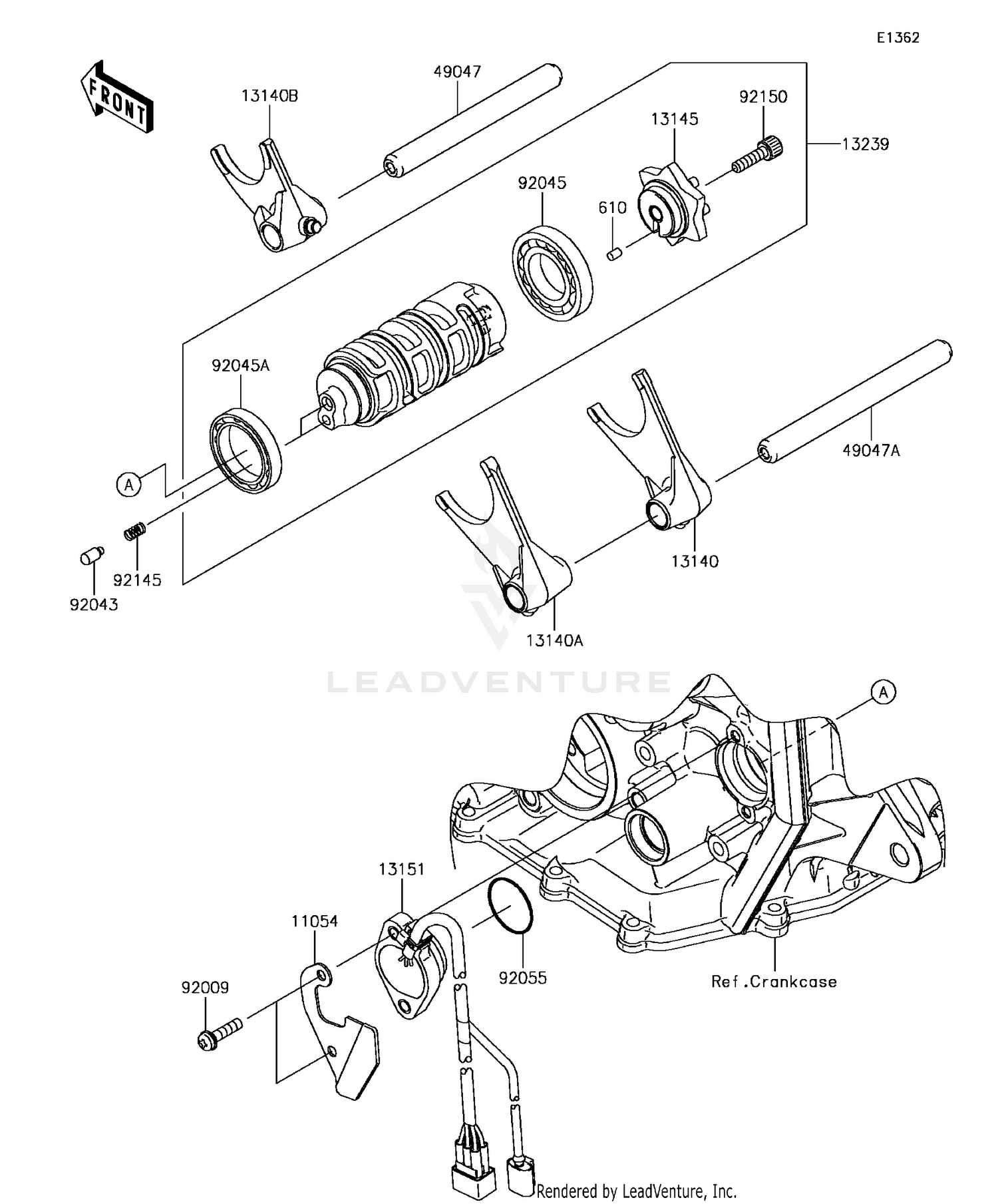 Gear Change Drum/Shift Fork(s)