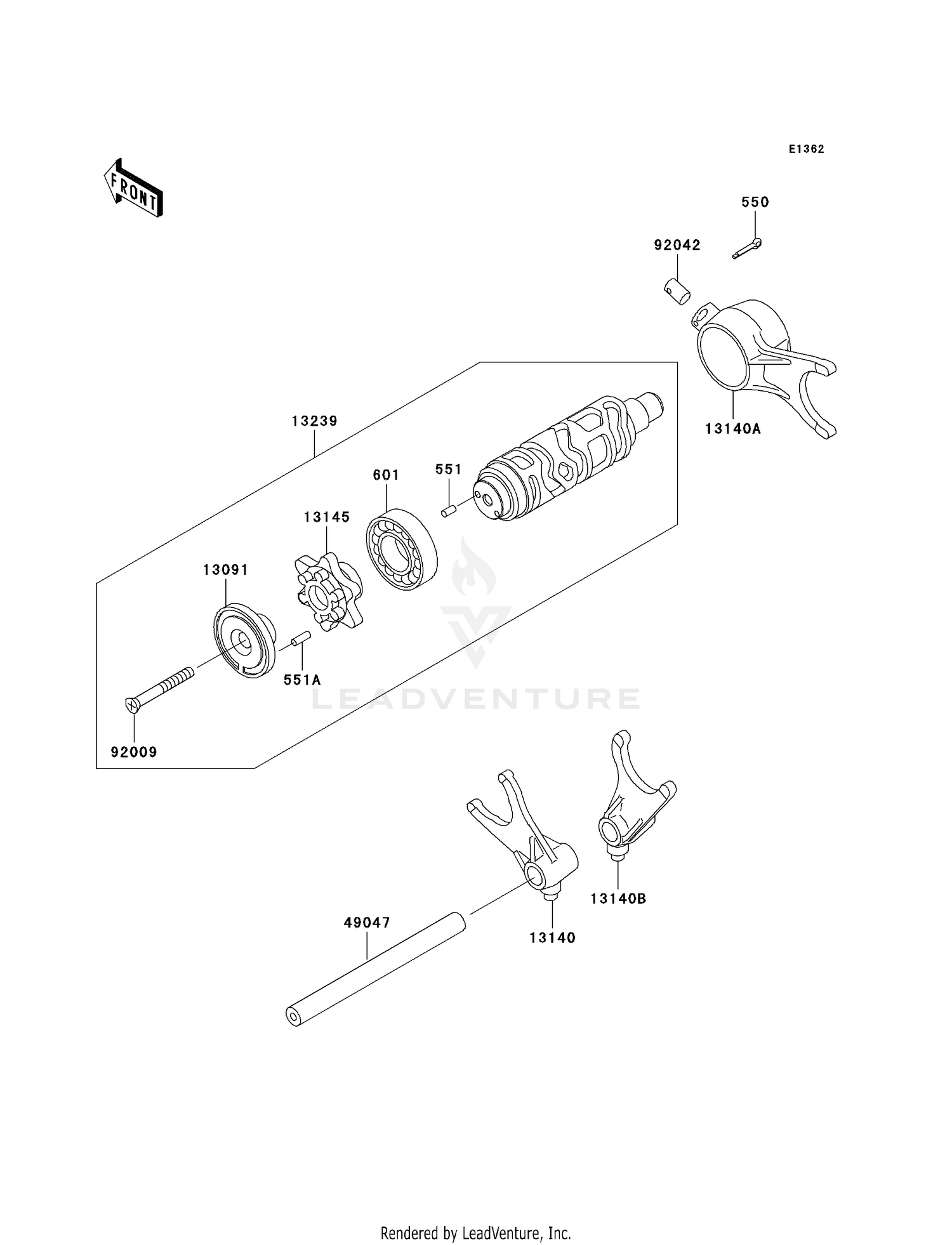 GEAR CHANGE DRUM/SHIFT FORK(S)