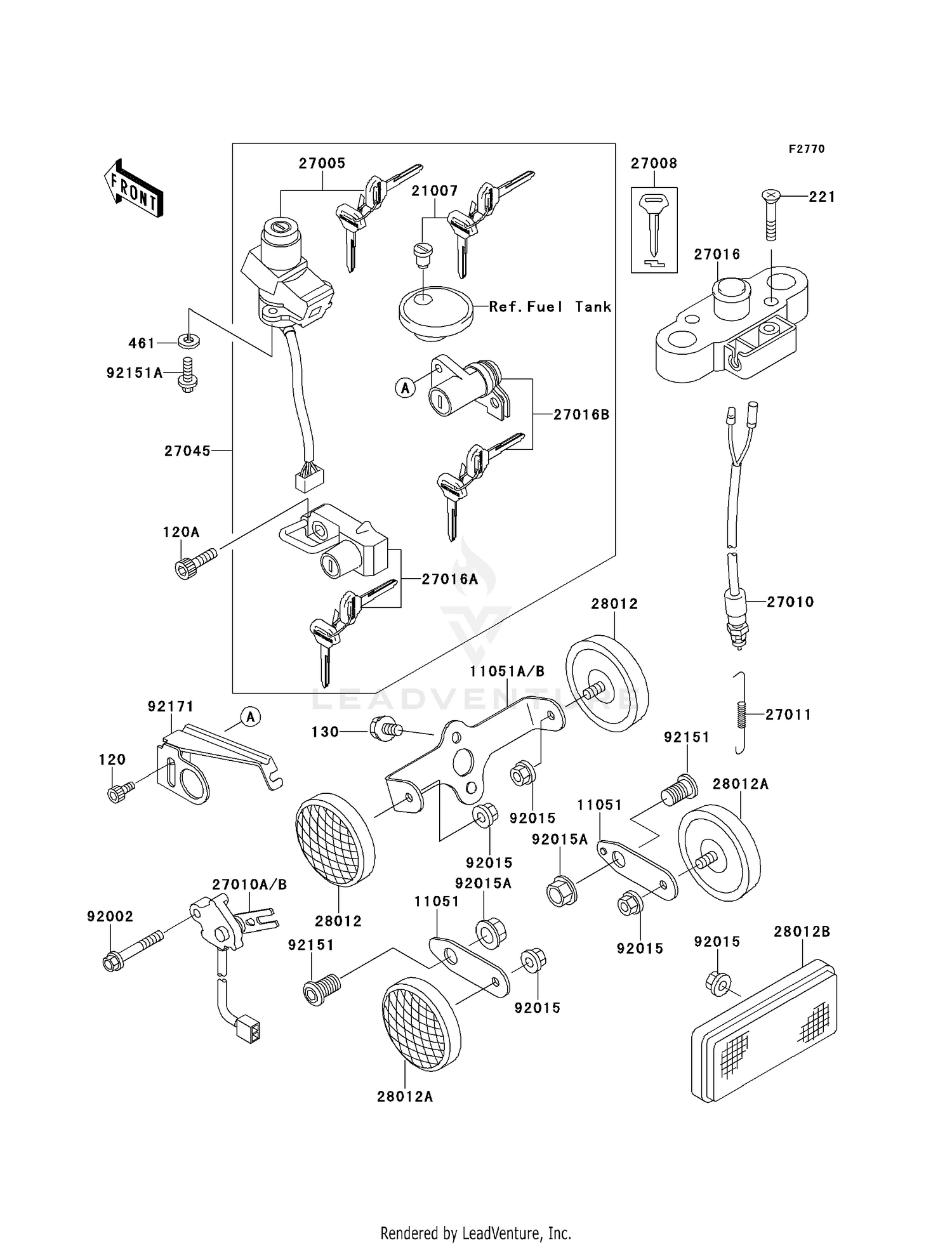 IGNITION SWITCH/LOCKS/REFLECTORS