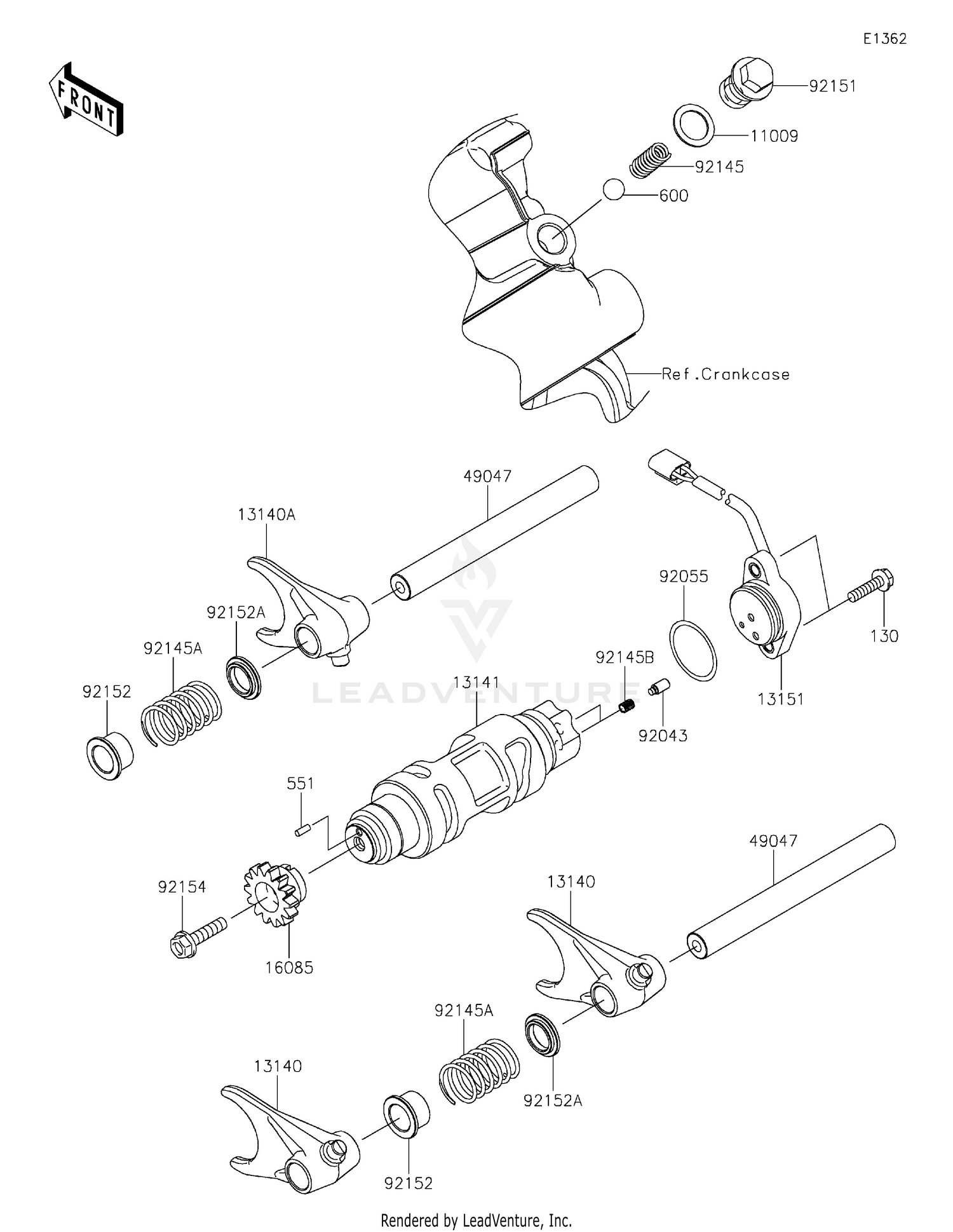 Gear Change Drum/Shift Fork(s)