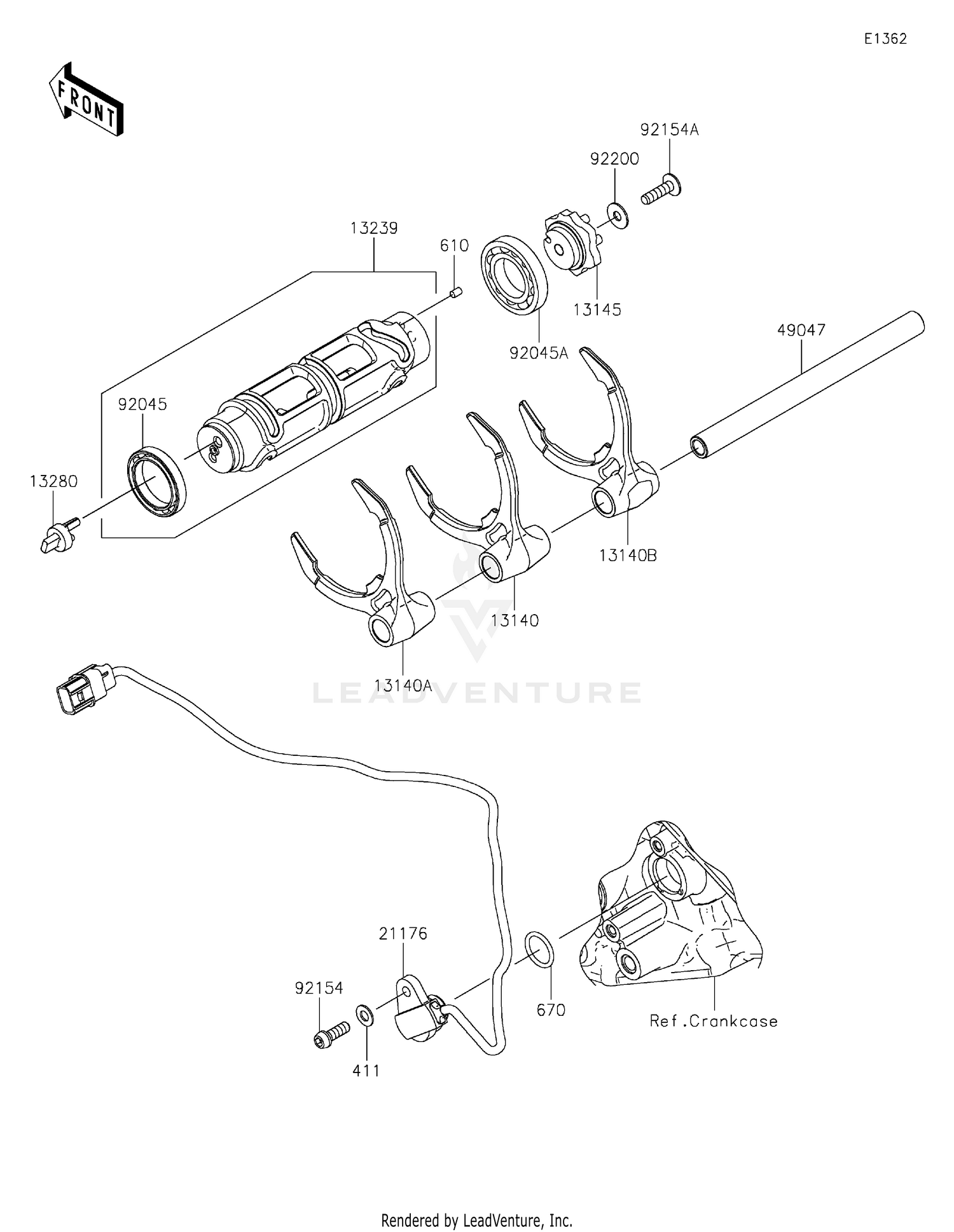 Gear Change Drum/Shift Fork(s)