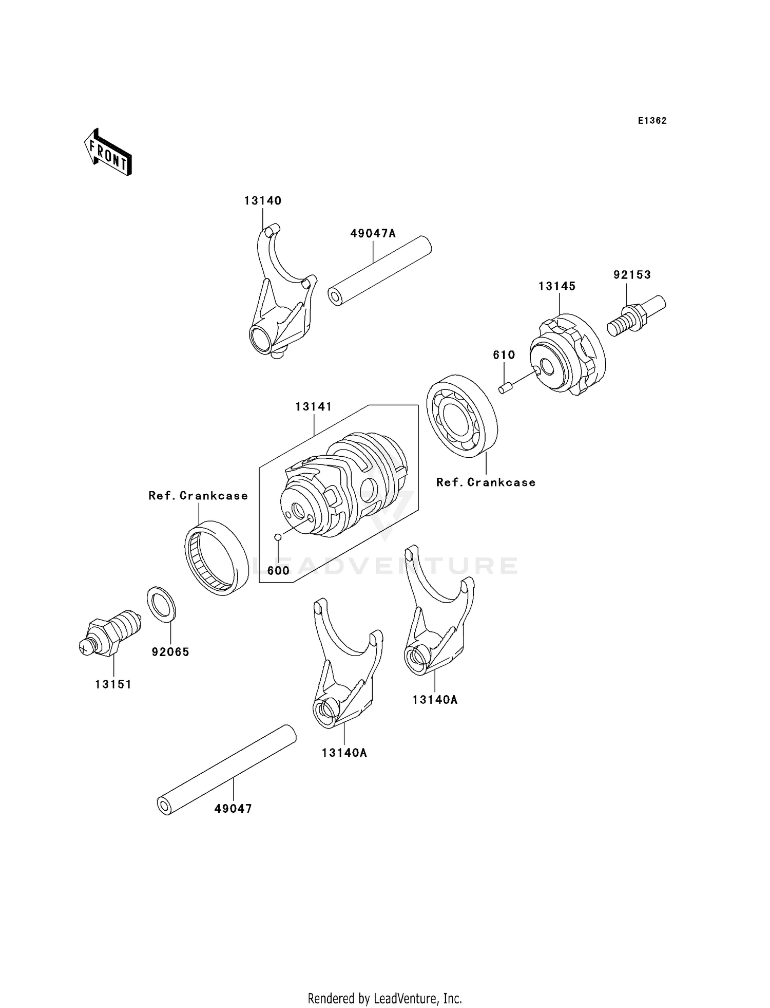 GEAR CHANGE DRUM/SHIFT FORK(S)