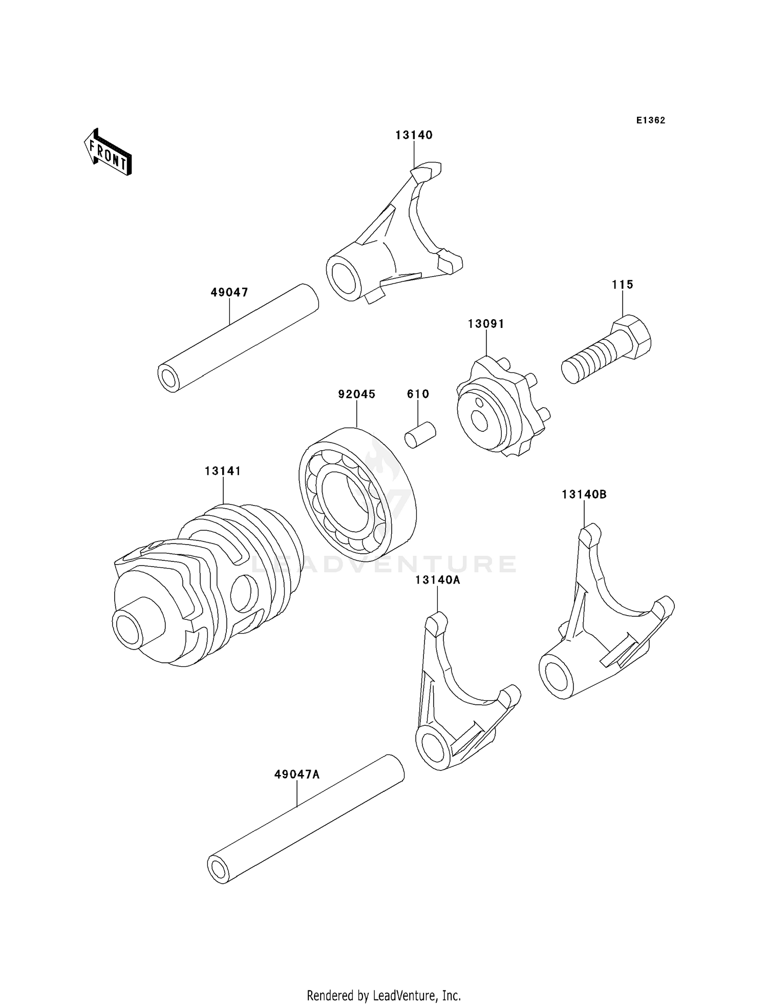GEAR CHANGE DRUM/SHIFT FORK(S)