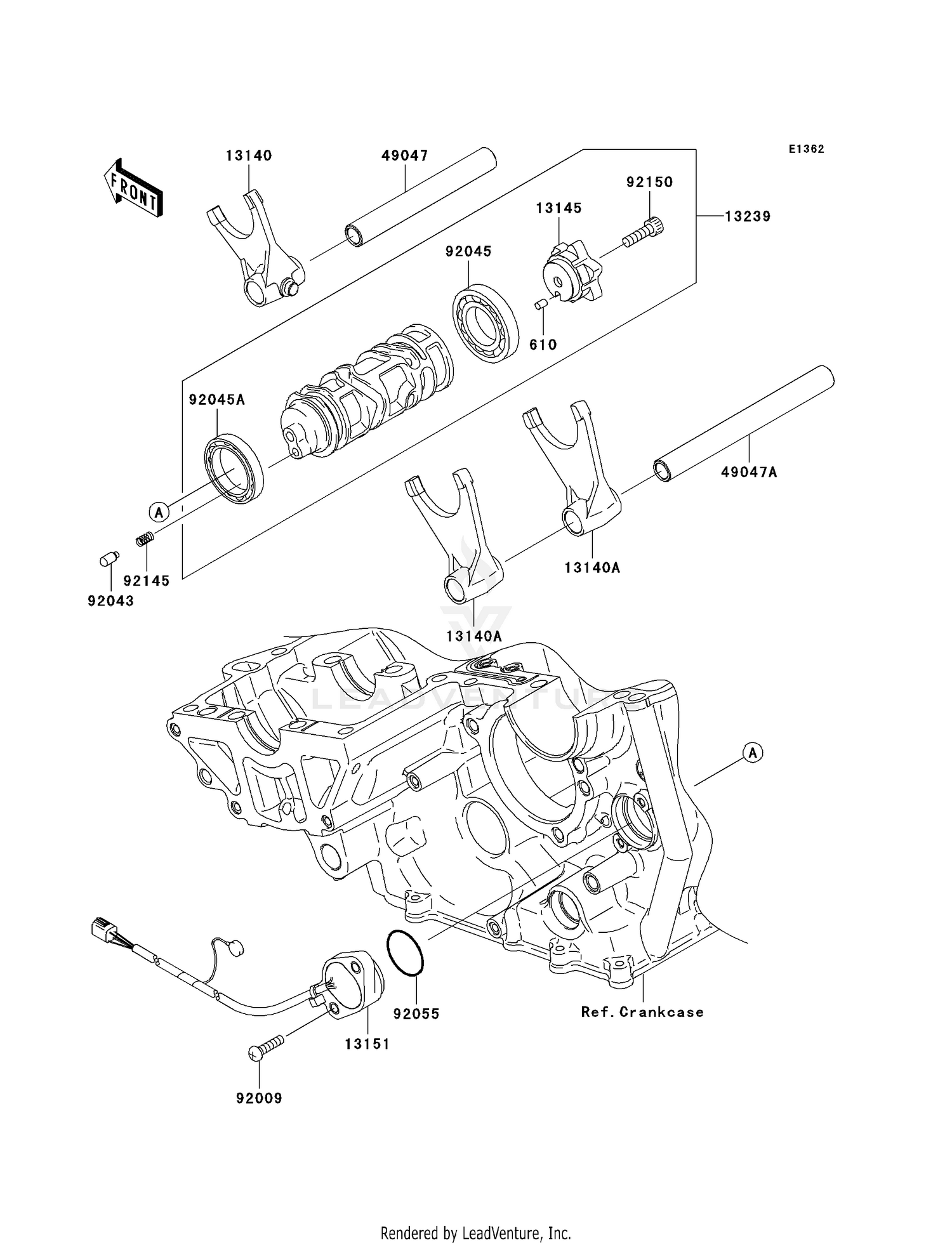 GEAR CHANGE DRUM/SHIFT FORK(S)