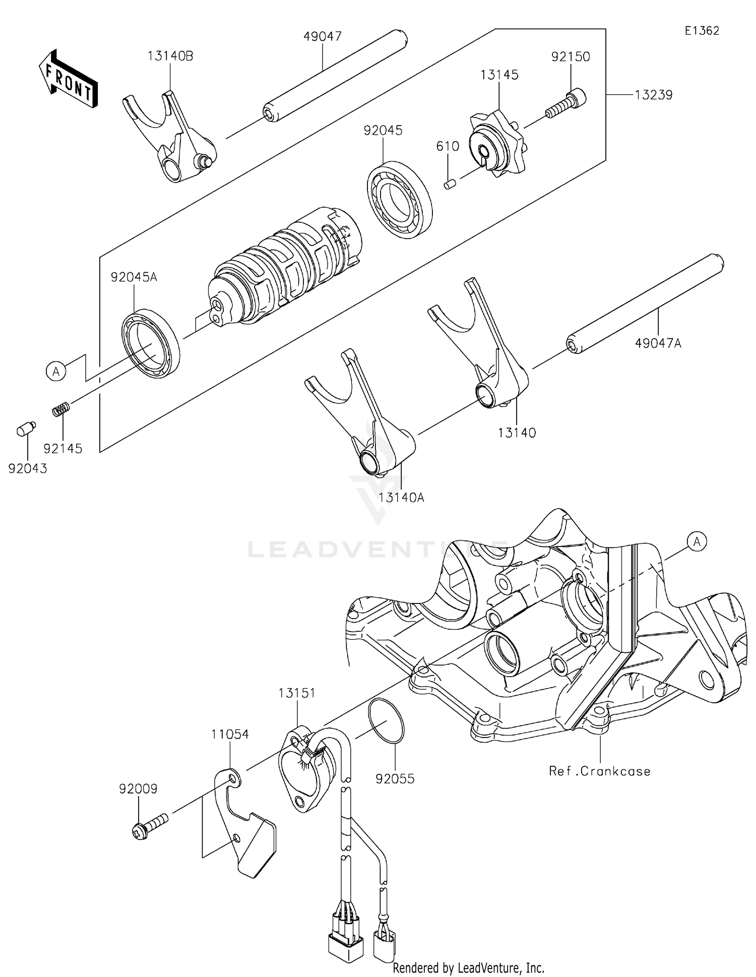 Gear Change Drum/Shift Fork(s)