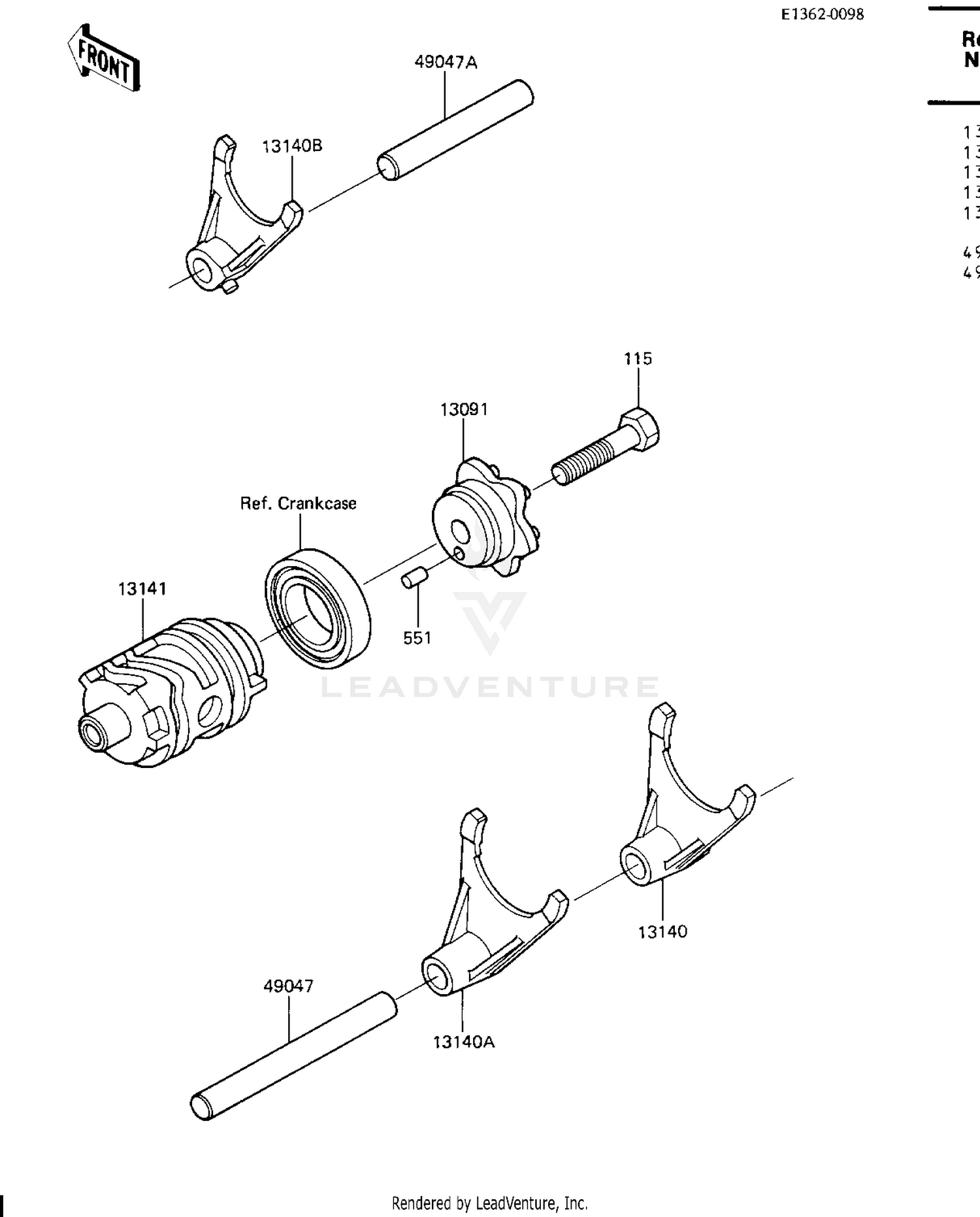 GEAR CHANGE DRUM & FORKS