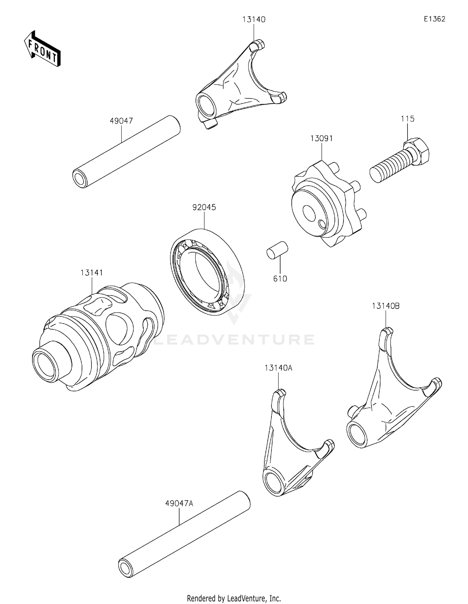 Gear Change Drum/Shift Fork(s)