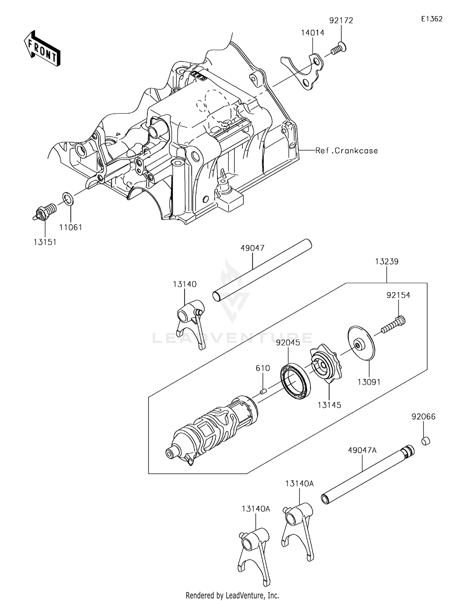 Gear Change Drum/Shift Fork(s)