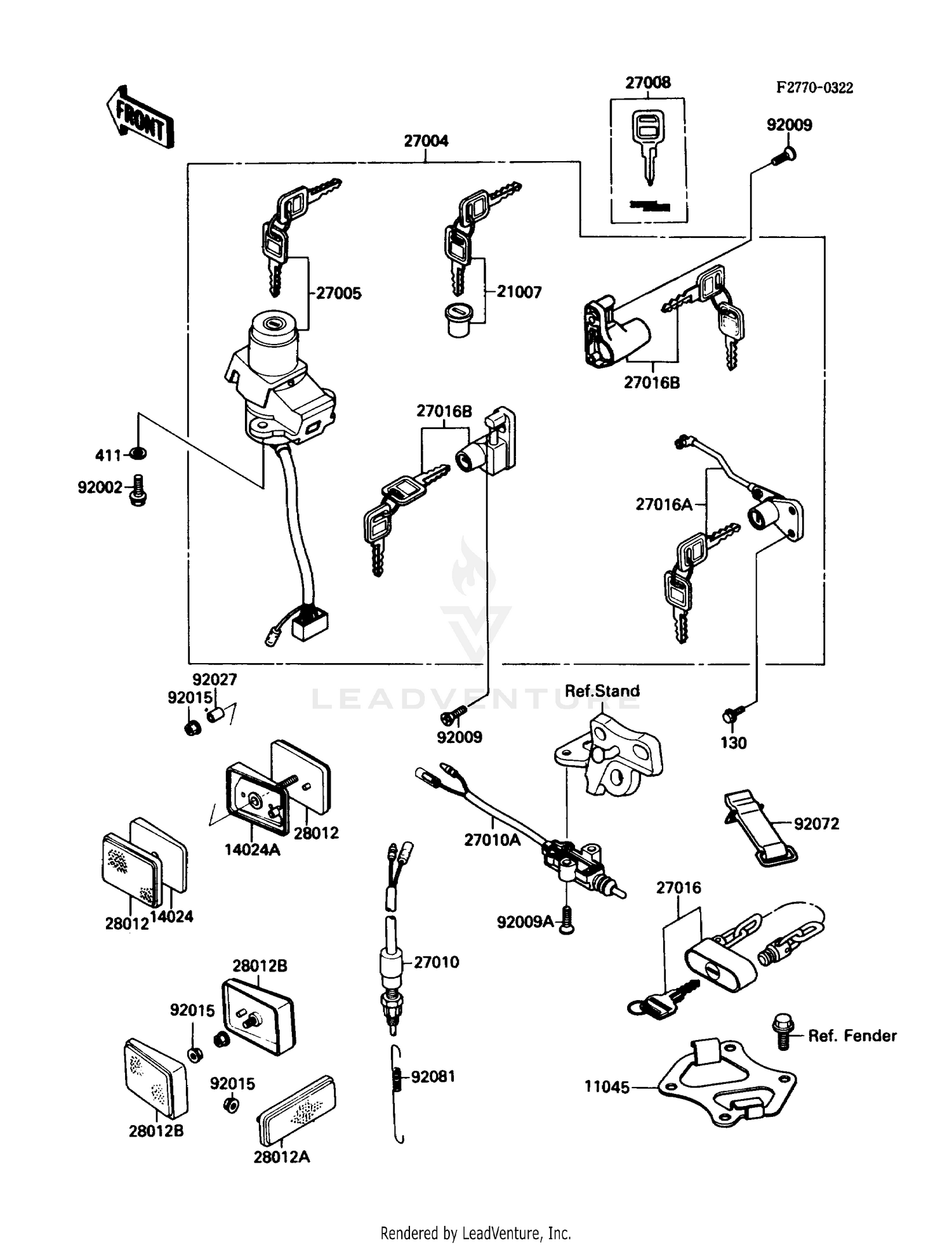 IGNITION SWITCH/LOCKS/REFLECTORS