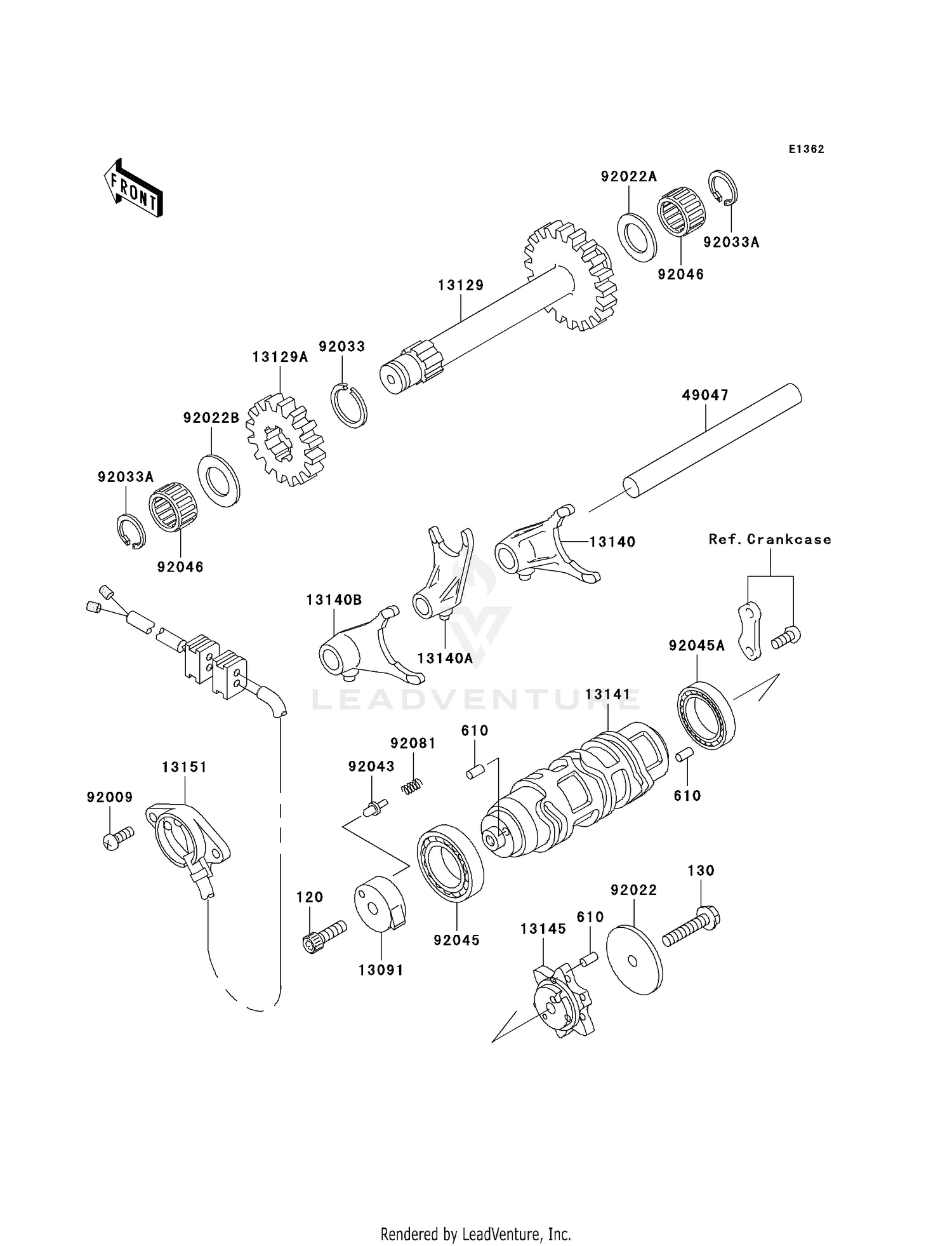 GEAR CHANGE DRUM/SHIFT FORK(S)