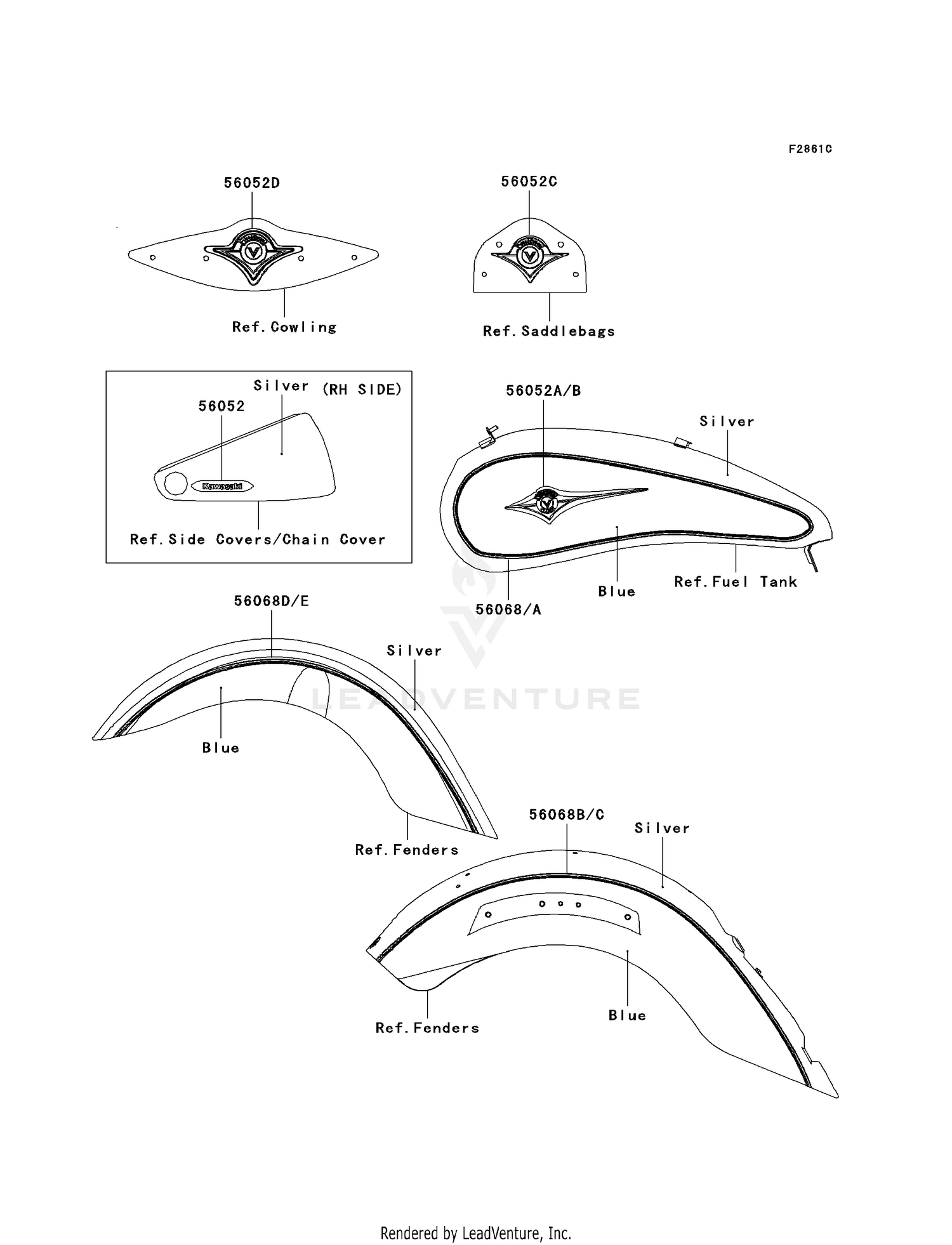 DECALS (SILVER/BLUE)(J9F)