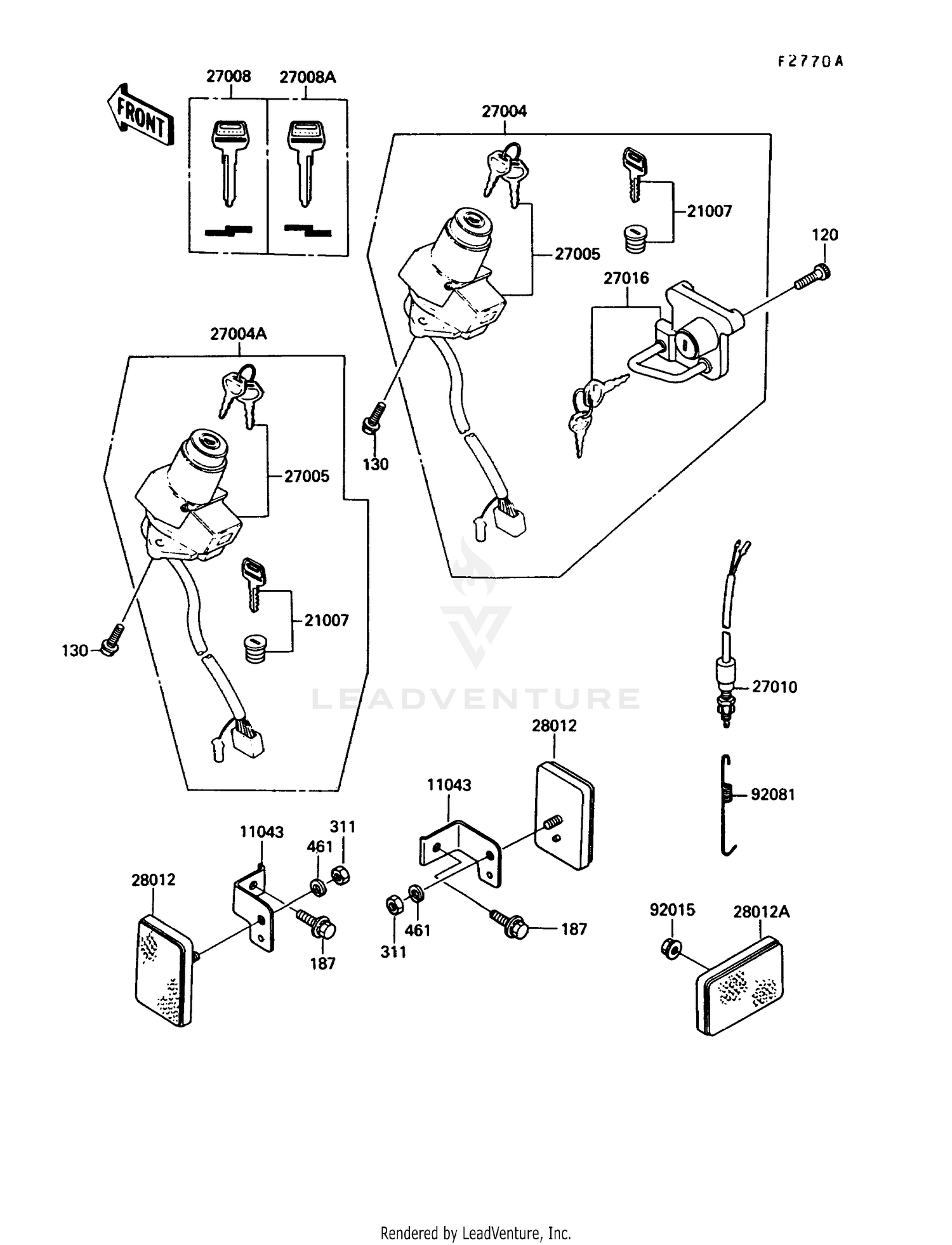 IGNITION SWITCH (KL250-D8/D9)