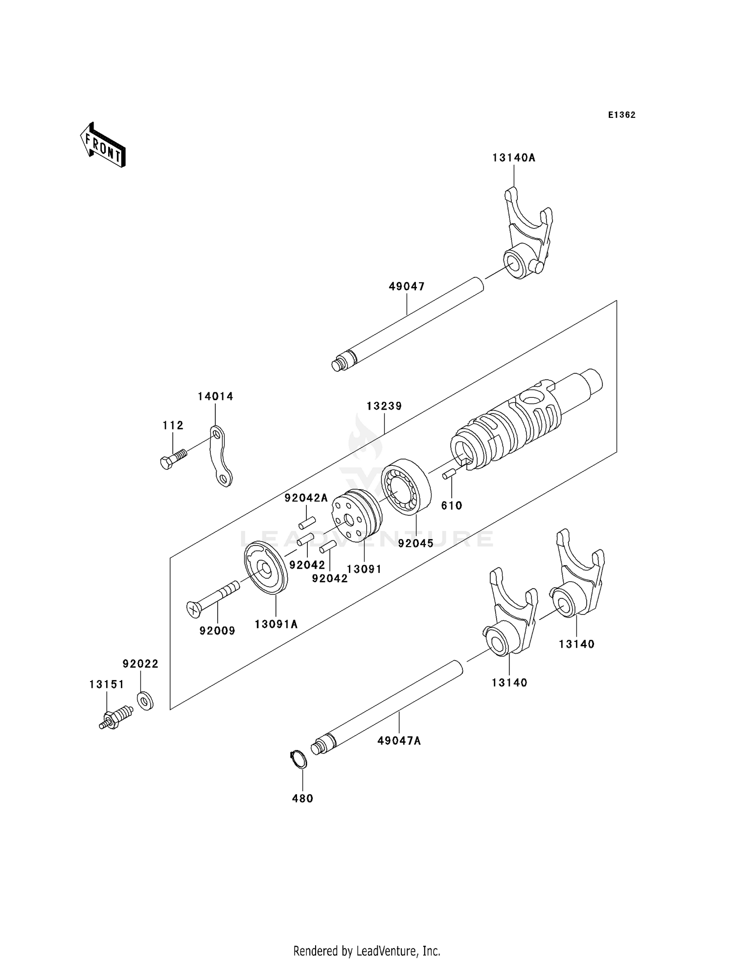 GEAR CHANGE DRUM/SHIFT FORK(S)